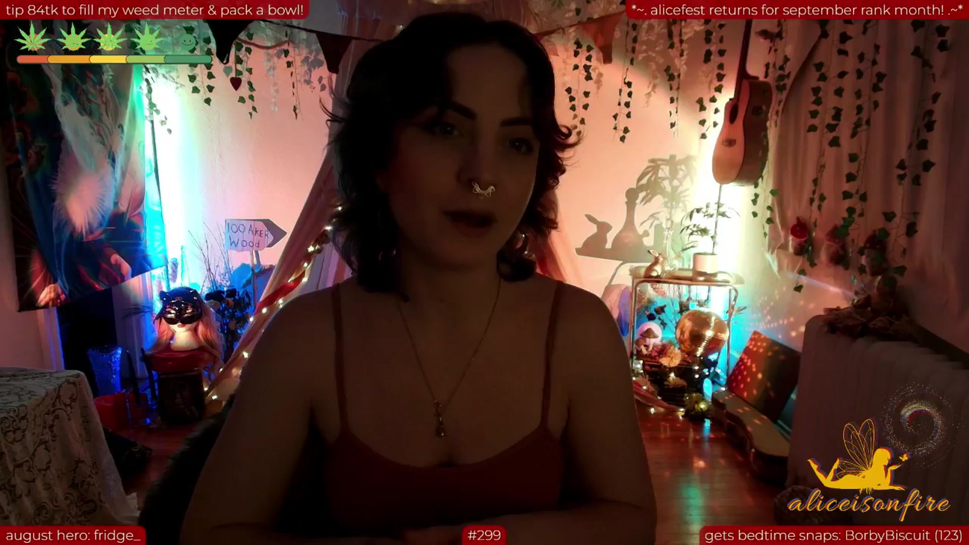 Gallery image thumbnail from aliceisonfire's myfreecams stream on, 08/21/2025, 08:30 image 7 of 20