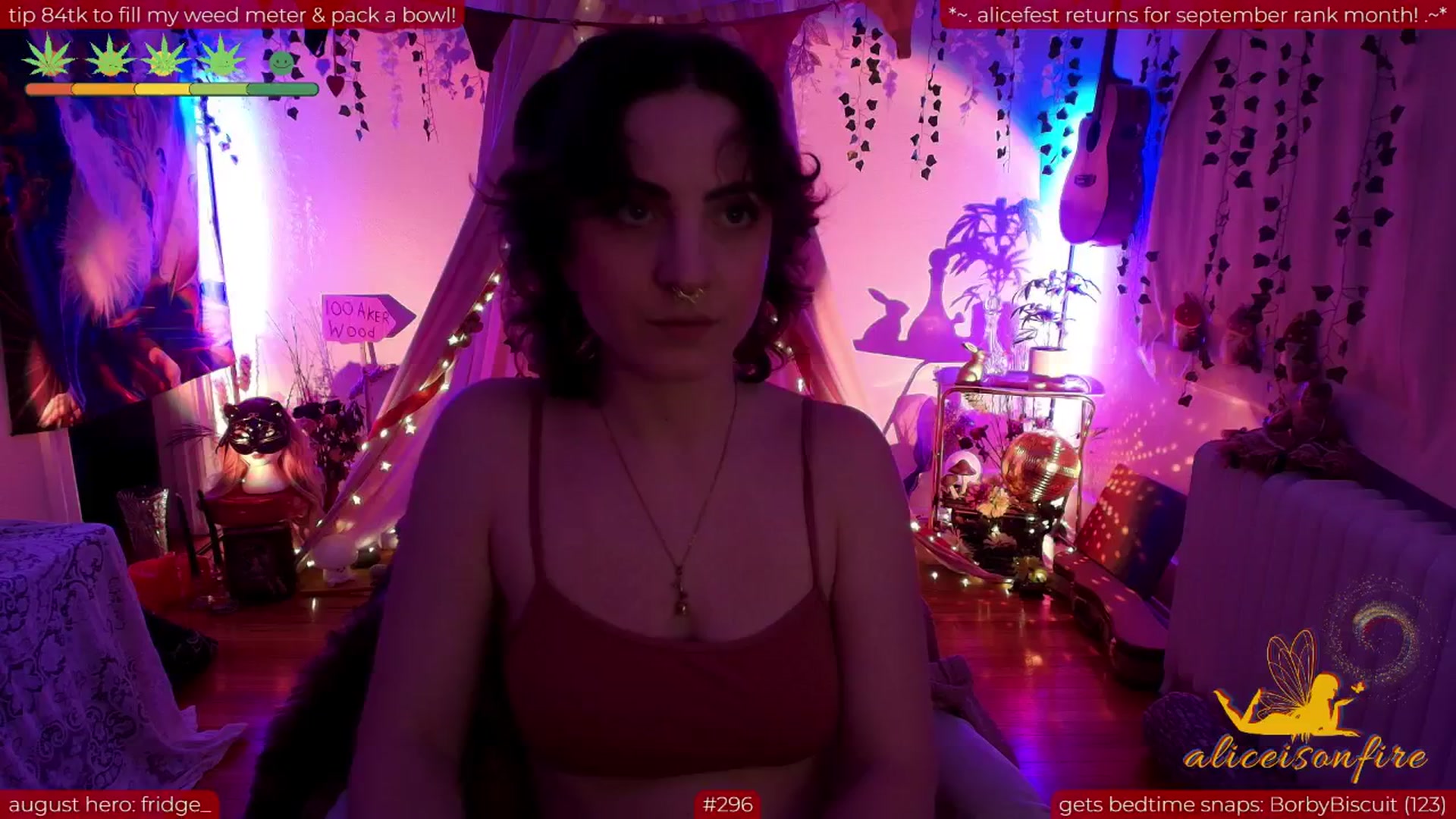 Gallery image thumbnail from aliceisonfire's myfreecams stream on, 08/21/2025, 08:30 image 15 of 20