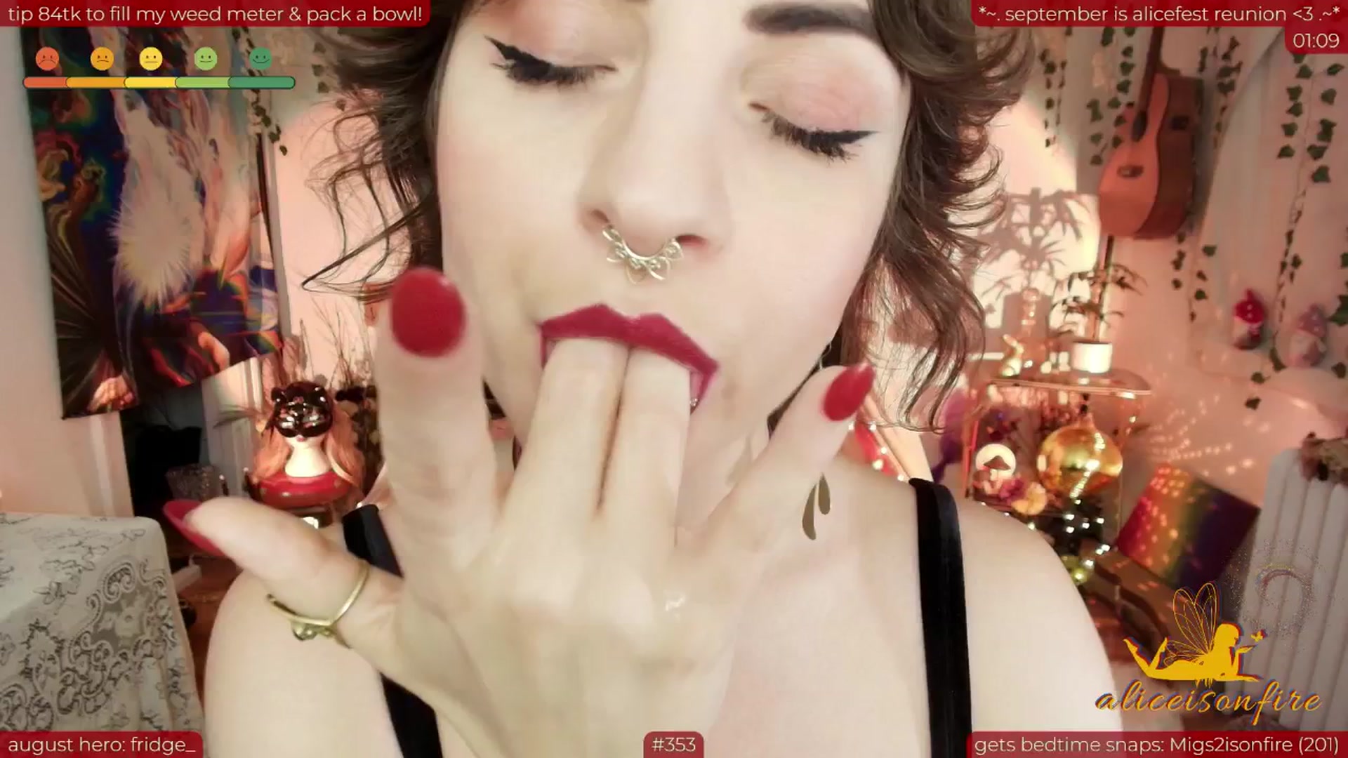 Gallery image thumbnail from aliceisonfire's myfreecams stream on, 08/30/2025, 08:41 image 6 of 20
