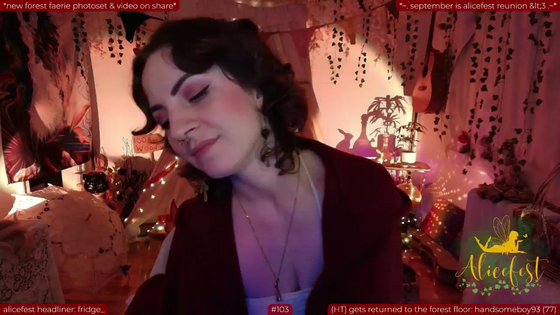 Gallery image thumbnail from aliceisonfire's myfreecams stream on, 09/21/2025, 09:04 image 7 of 20