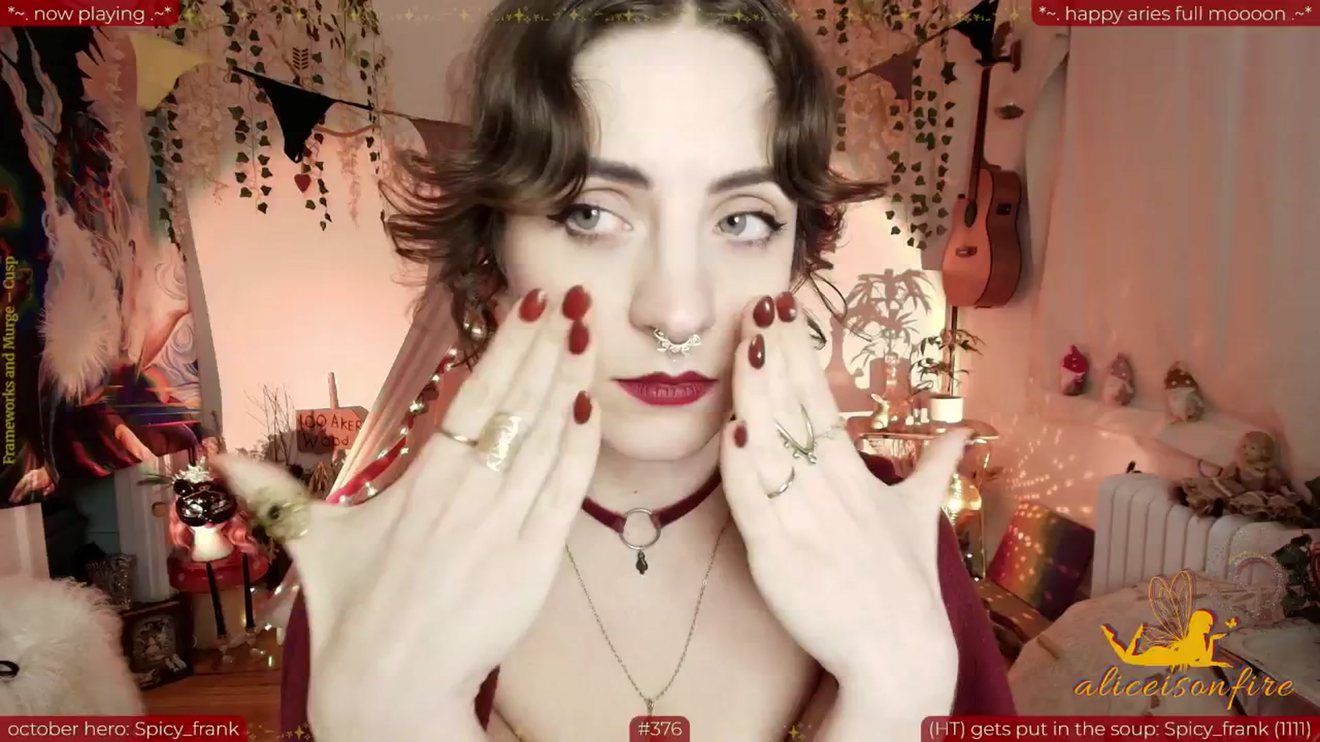 Gallery image thumbnail from aliceisonfire's myfreecams stream on, 10/08/2025, 11:08 image 10 of 20