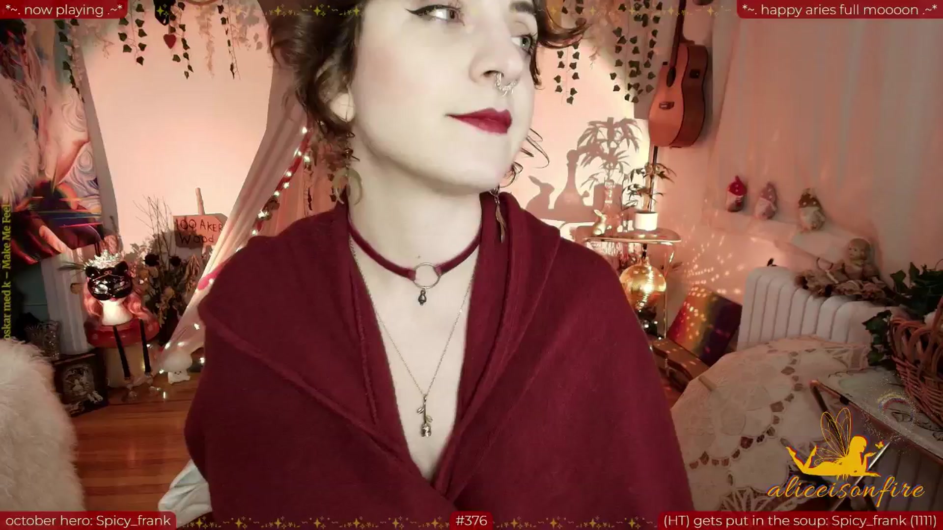 Gallery image thumbnail from aliceisonfire's myfreecams stream on, 10/08/2025, 11:08 image 9 of 20