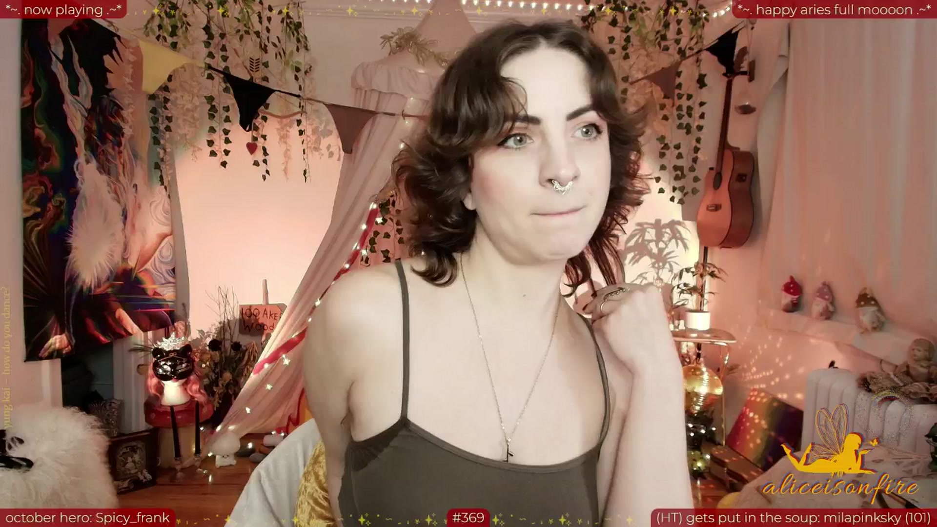 Gallery image thumbnail from aliceisonfire's myfreecams stream on, 10/09/2025, 09:27 image 2 of 20