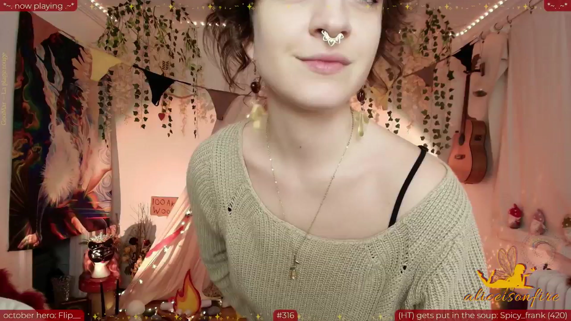 Gallery image thumbnail from aliceisonfire's myfreecams stream on, 10/13/2025, 05:58 image 14 of 20