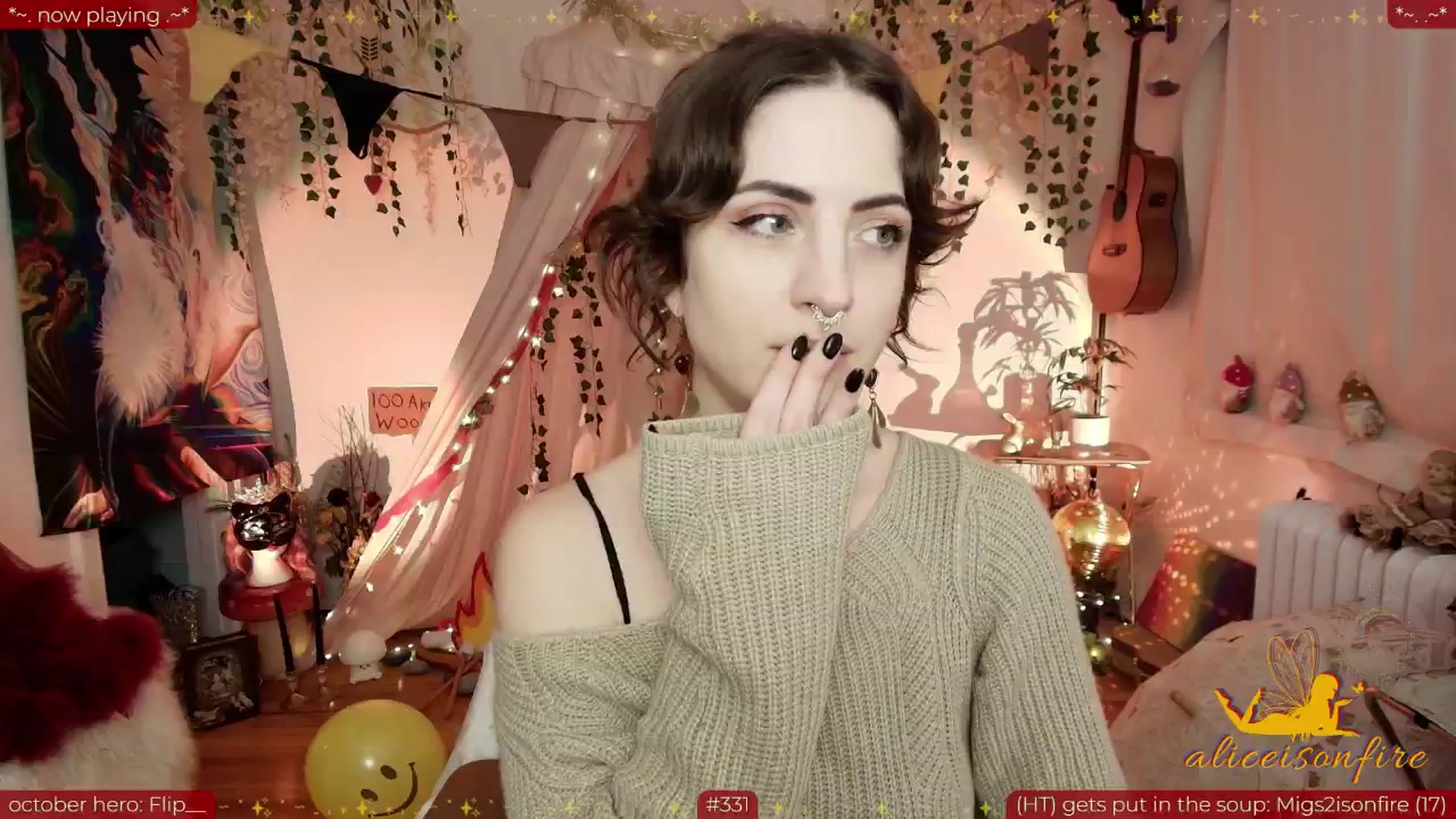 Gallery image thumbnail from aliceisonfire's myfreecams stream on, 10/13/2025, 05:58 image 6 of 20