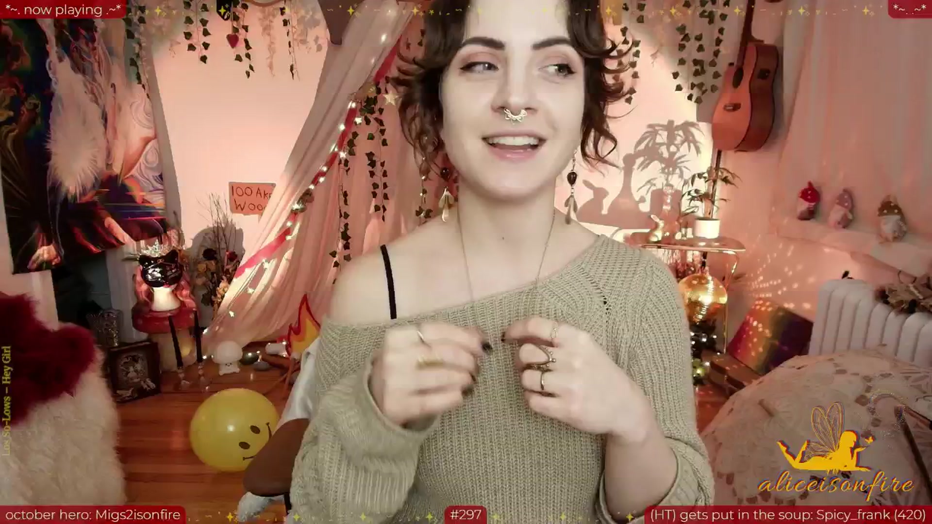 Gallery image thumbnail from aliceisonfire's myfreecams stream on, 10/13/2025, 11:14 image 1 of 20