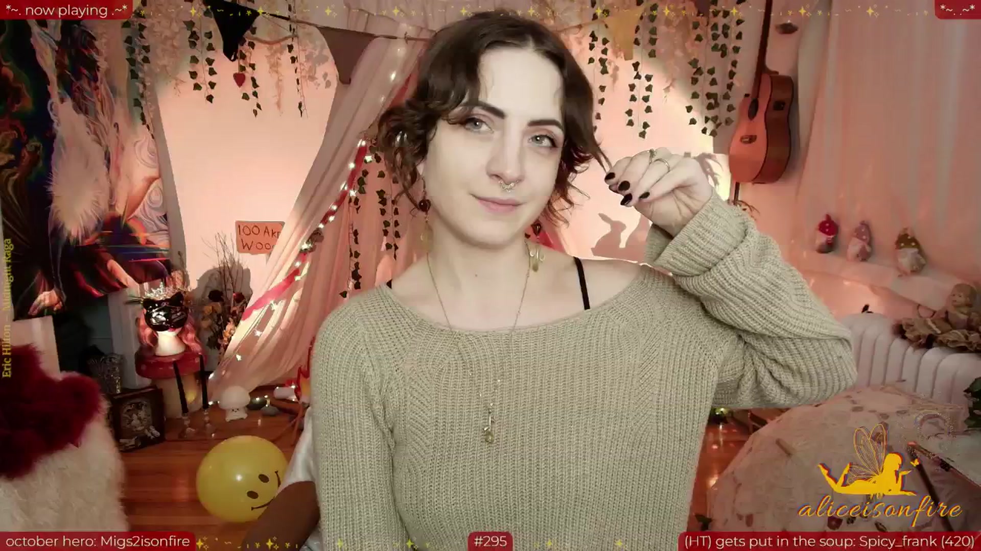 Gallery image thumbnail from aliceisonfire's myfreecams stream on, 10/13/2025, 11:14 image 3 of 20