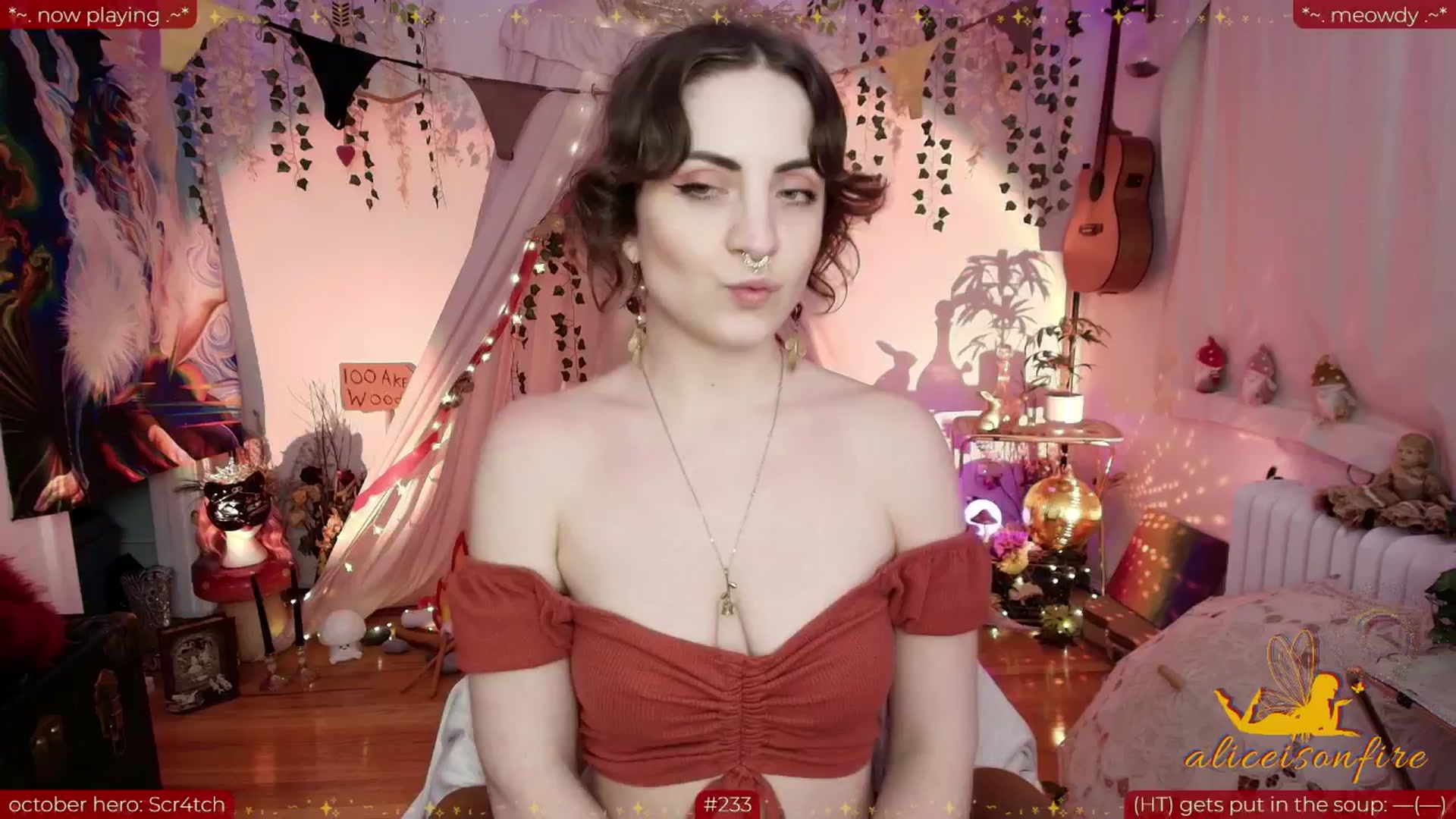 Gallery image thumbnail from aliceisonfire's myfreecams stream on, 10/14/2025, 09:51 image 14 of 20