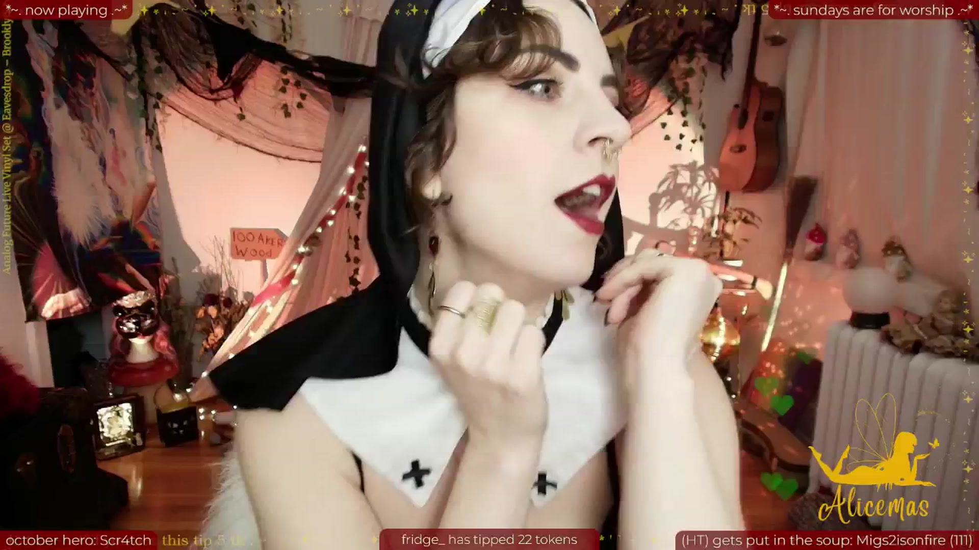 Gallery image thumbnail from aliceisonfire's myfreecams stream on, 10/20/2025, 09:00 image 2 of 20
