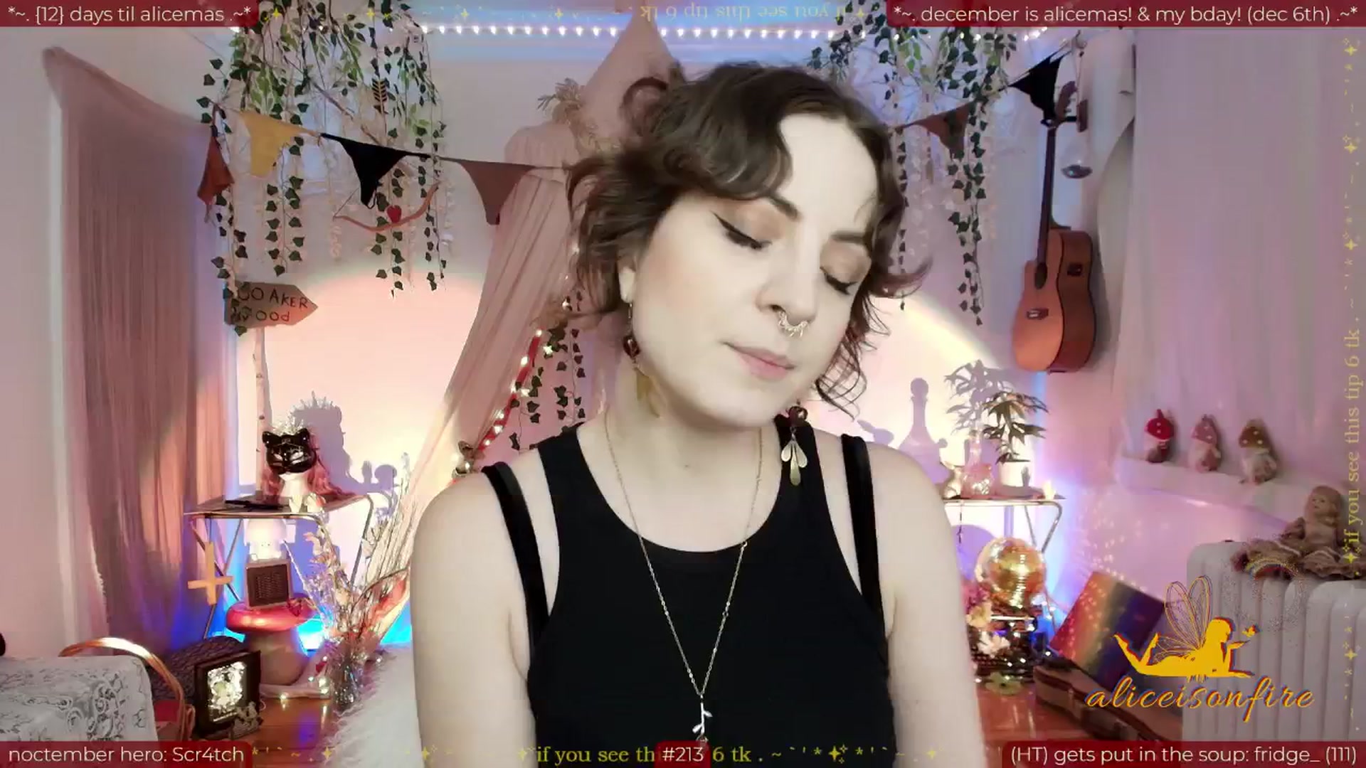 Gallery image thumbnail from aliceisonfire's myfreecams stream on, 11/19/2025, 11:07 image 1 of 20