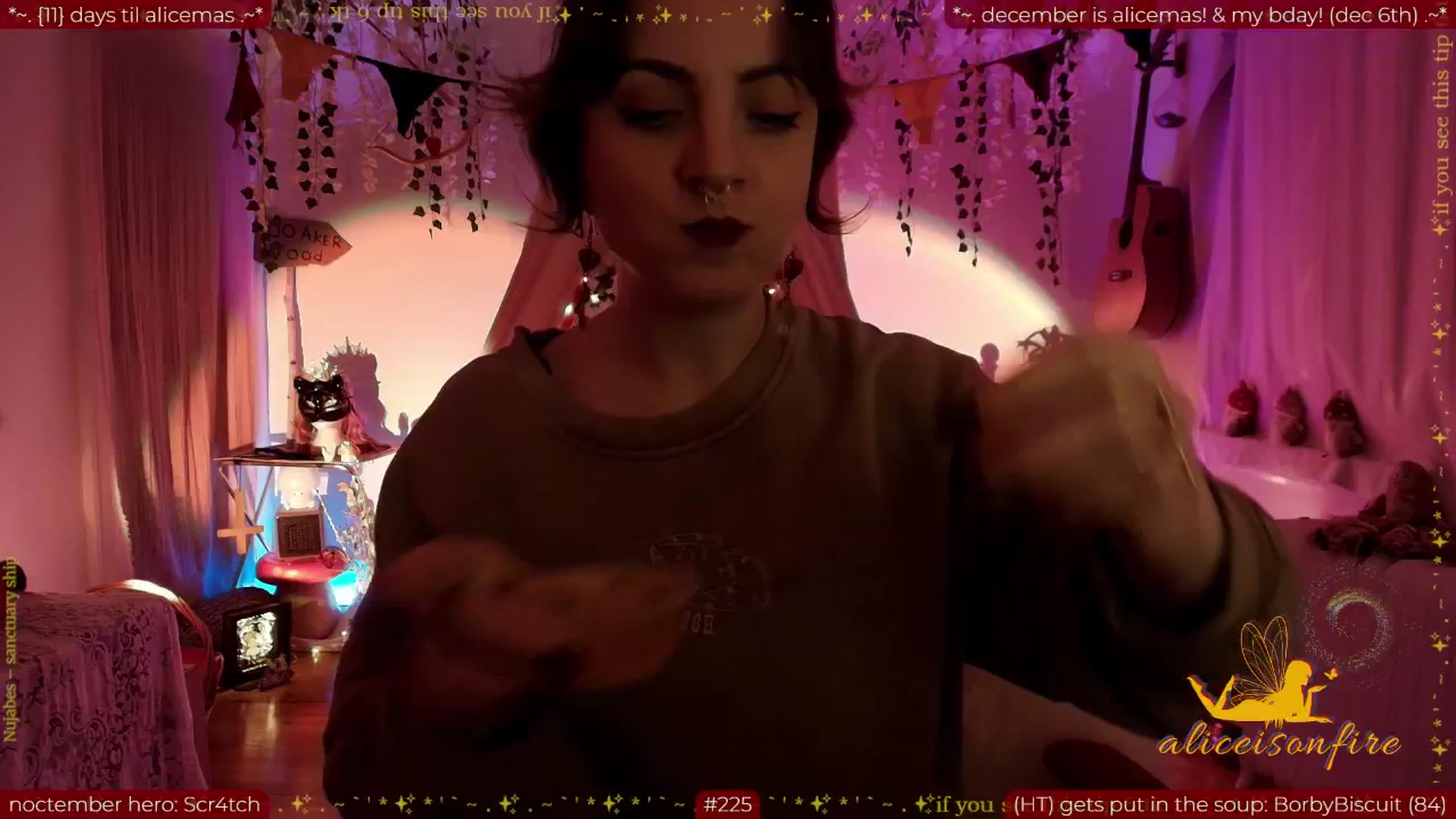 Gallery image thumbnail from aliceisonfire's myfreecams stream on, 11/20/2025, 11:35 image 1 of 20