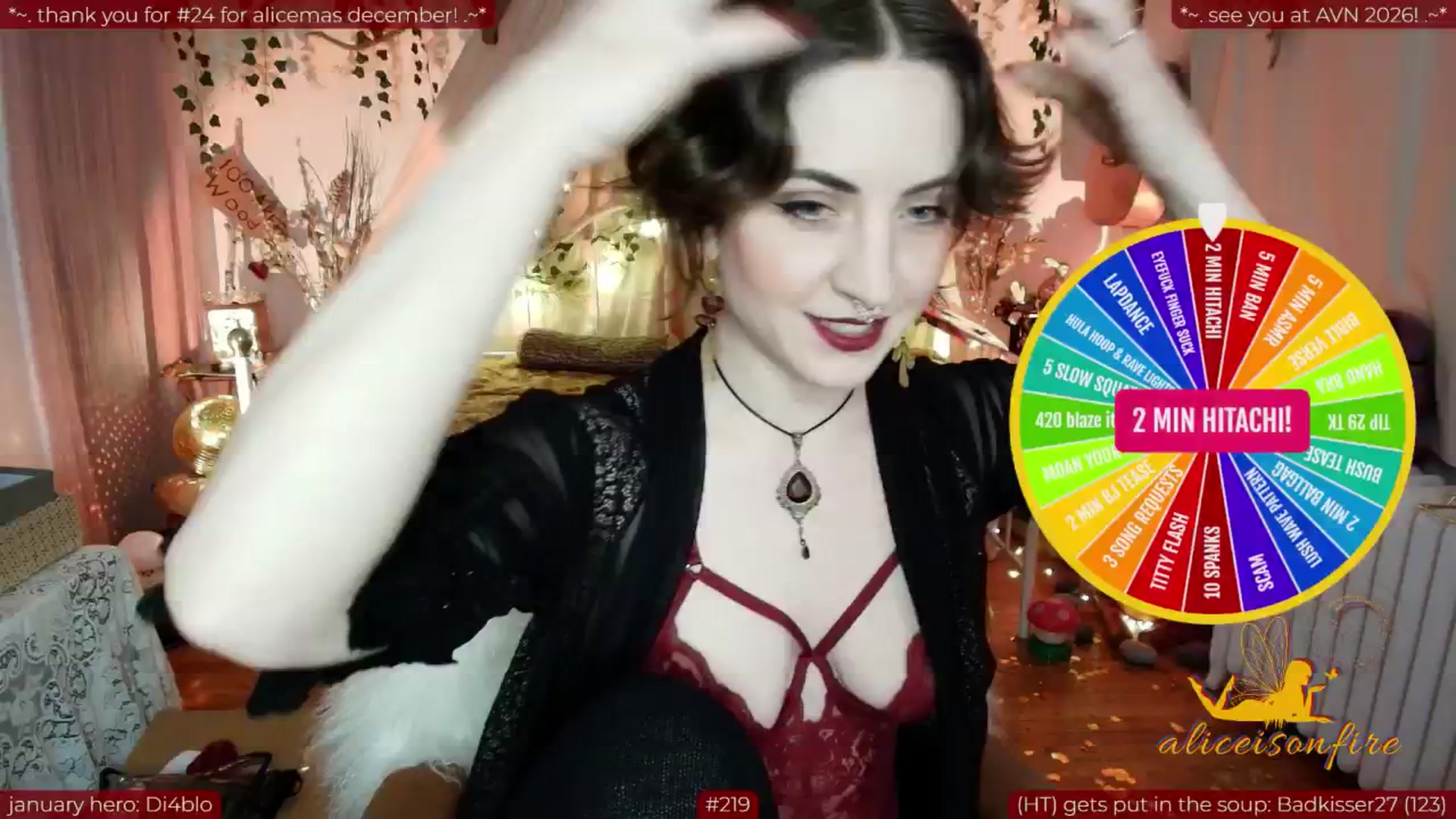 Gallery image thumbnail from aliceisonfire's myfreecams stream on, 01/12/2026, 08:12 image 1 of 20