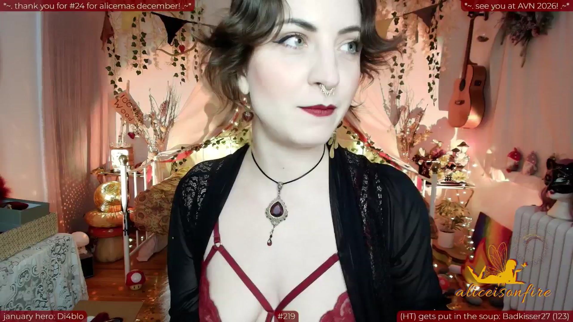 Gallery image thumbnail from aliceisonfire's myfreecams stream on, 01/12/2026, 08:12 image 3 of 20