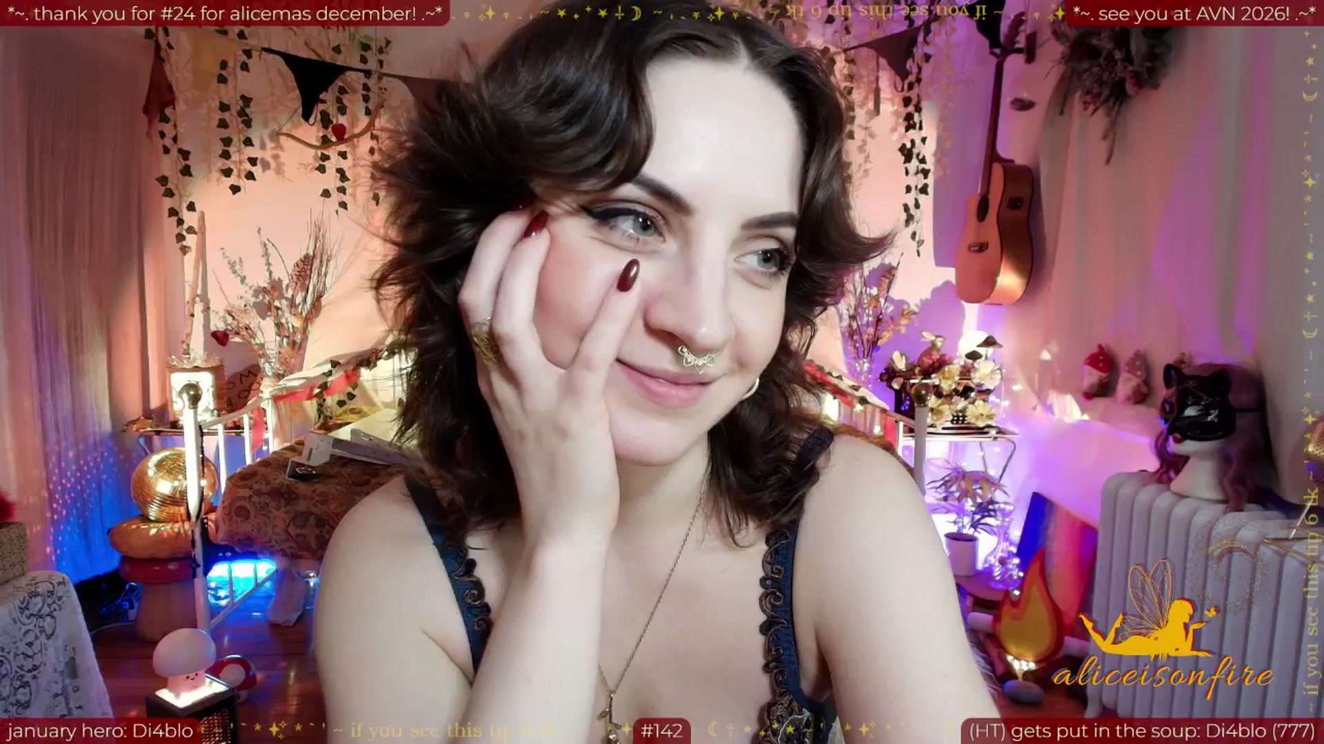Gallery image thumbnail from aliceisonfire's myfreecams stream on, 01/16/2026, 12:53 image 5 of 20