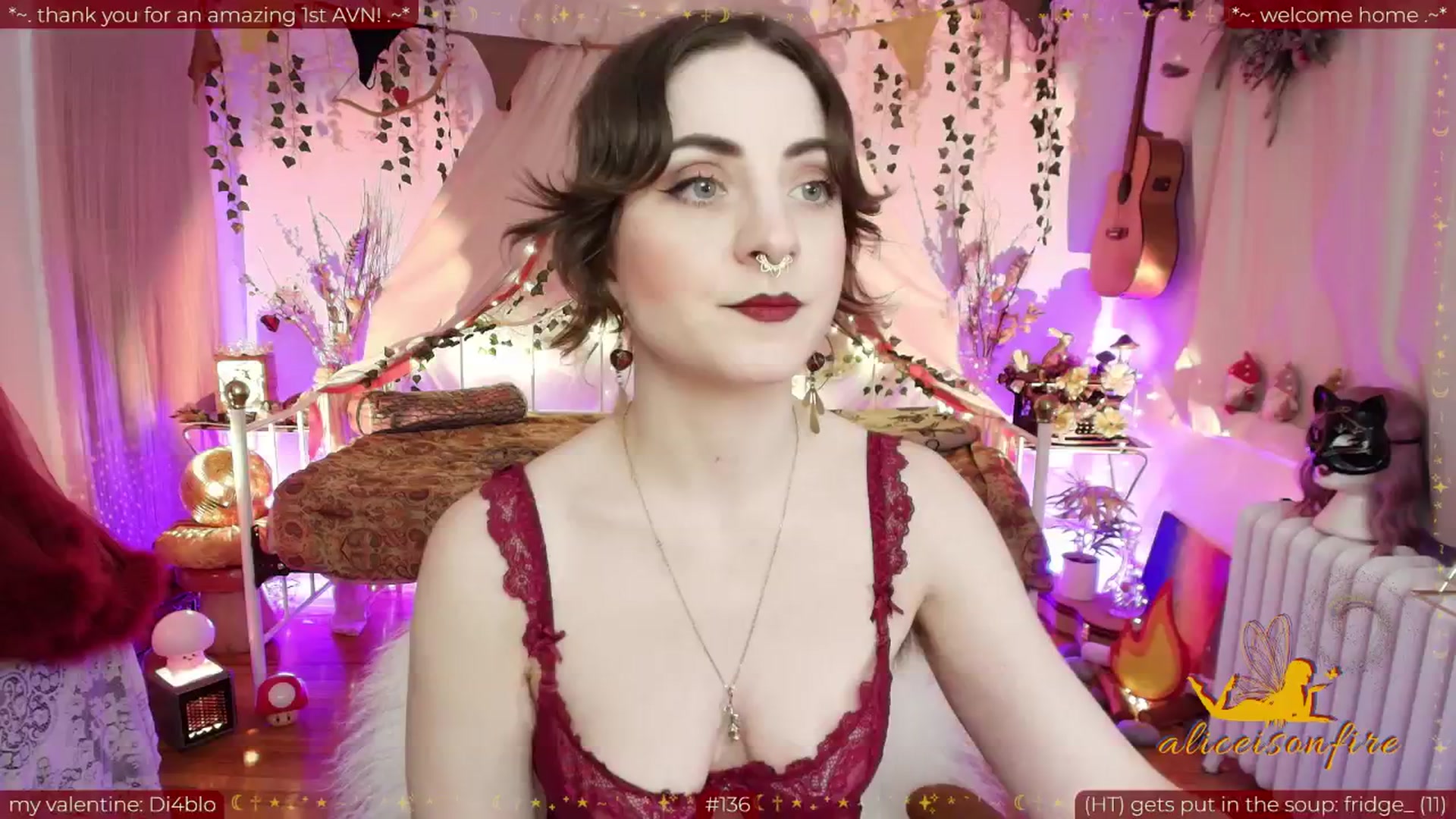 Gallery image thumbnail from aliceisonfire's myfreecams stream on, 02/05/2026, 08:29 image 1 of 20