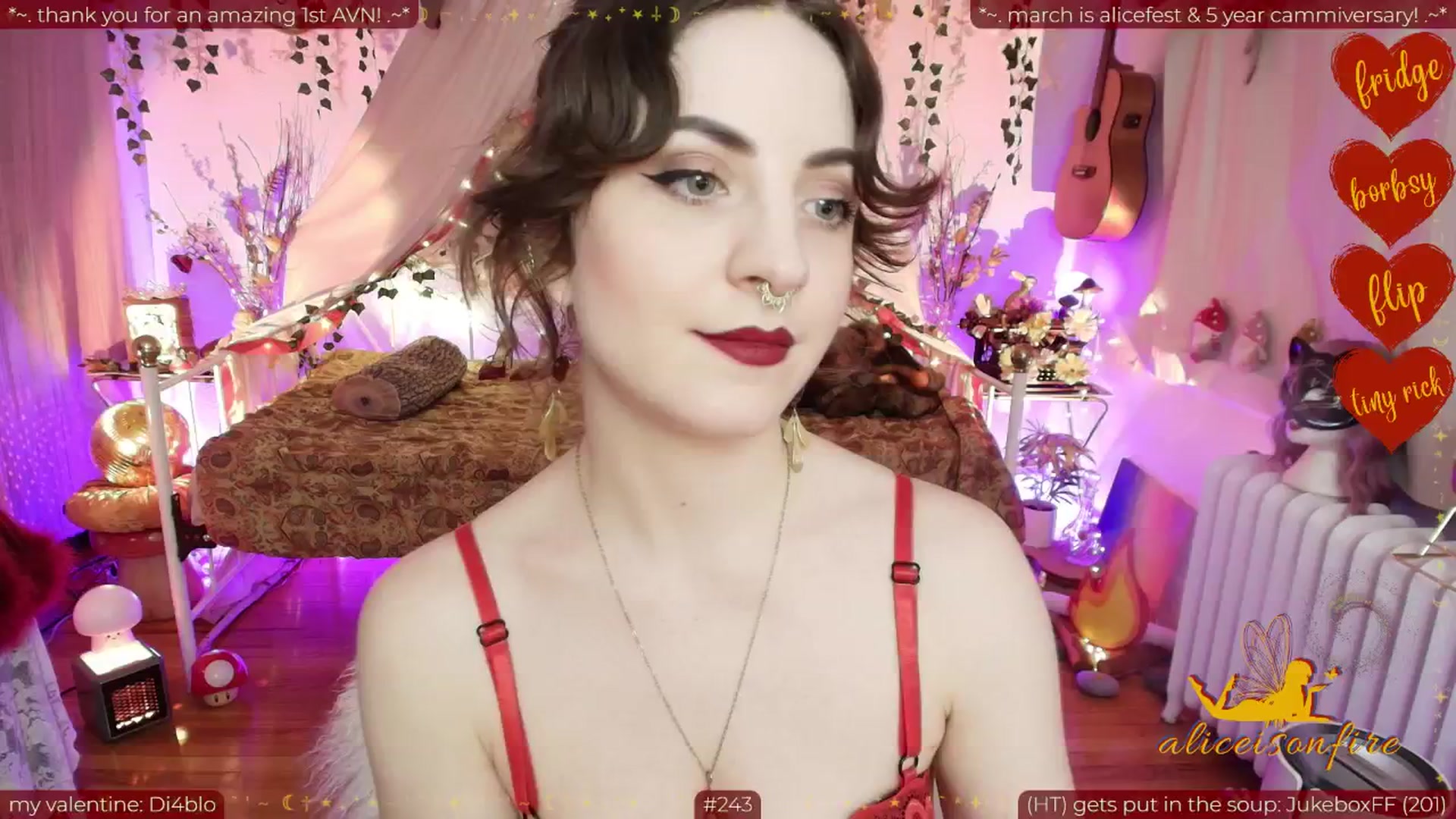 Gallery image thumbnail from aliceisonfire's myfreecams stream on, 02/10/2026, 11:14 image 1 of 20