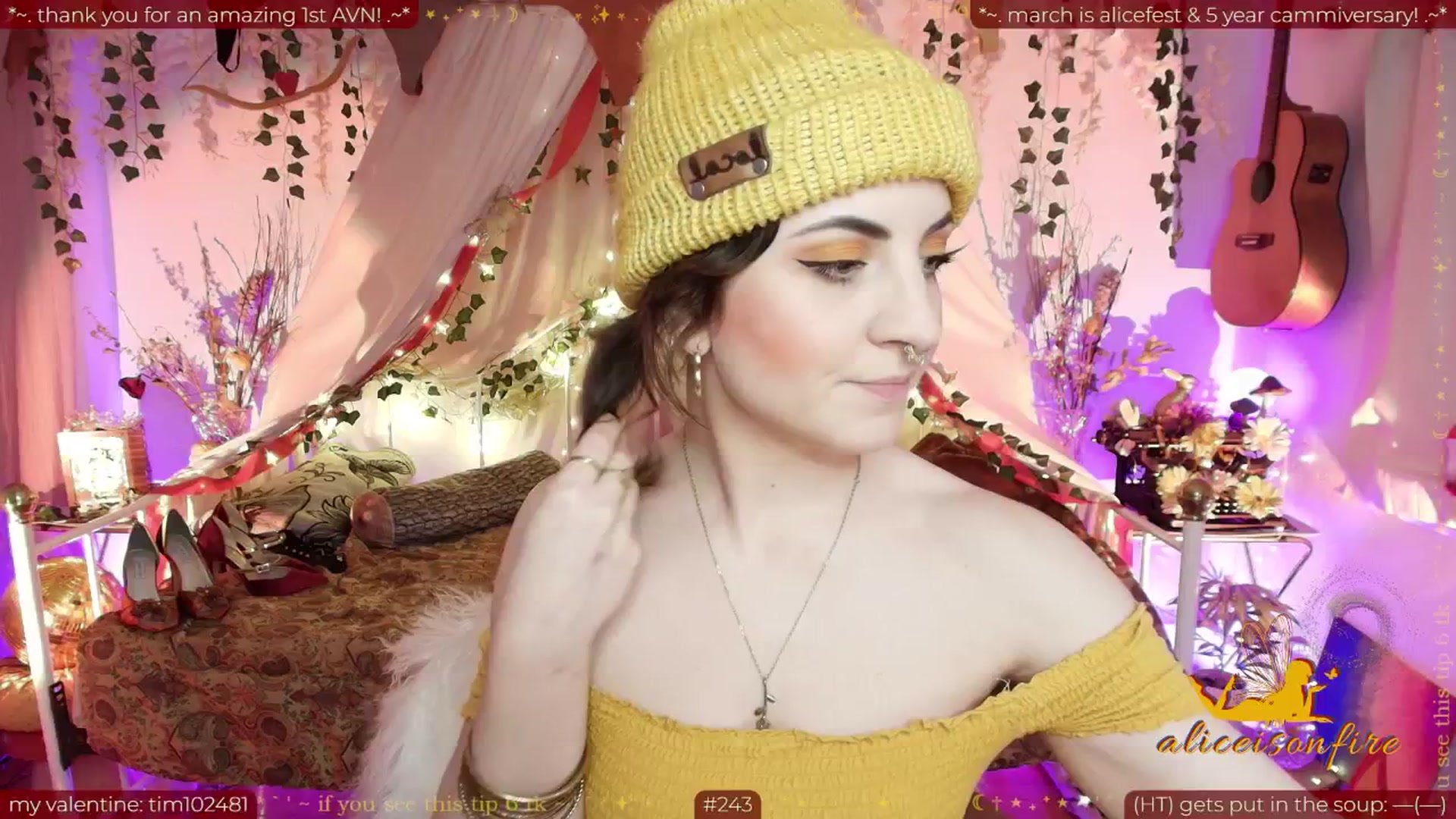 Gallery image thumbnail from aliceisonfire's myfreecams stream on, 02/13/2026, 10:13 image 2 of 20