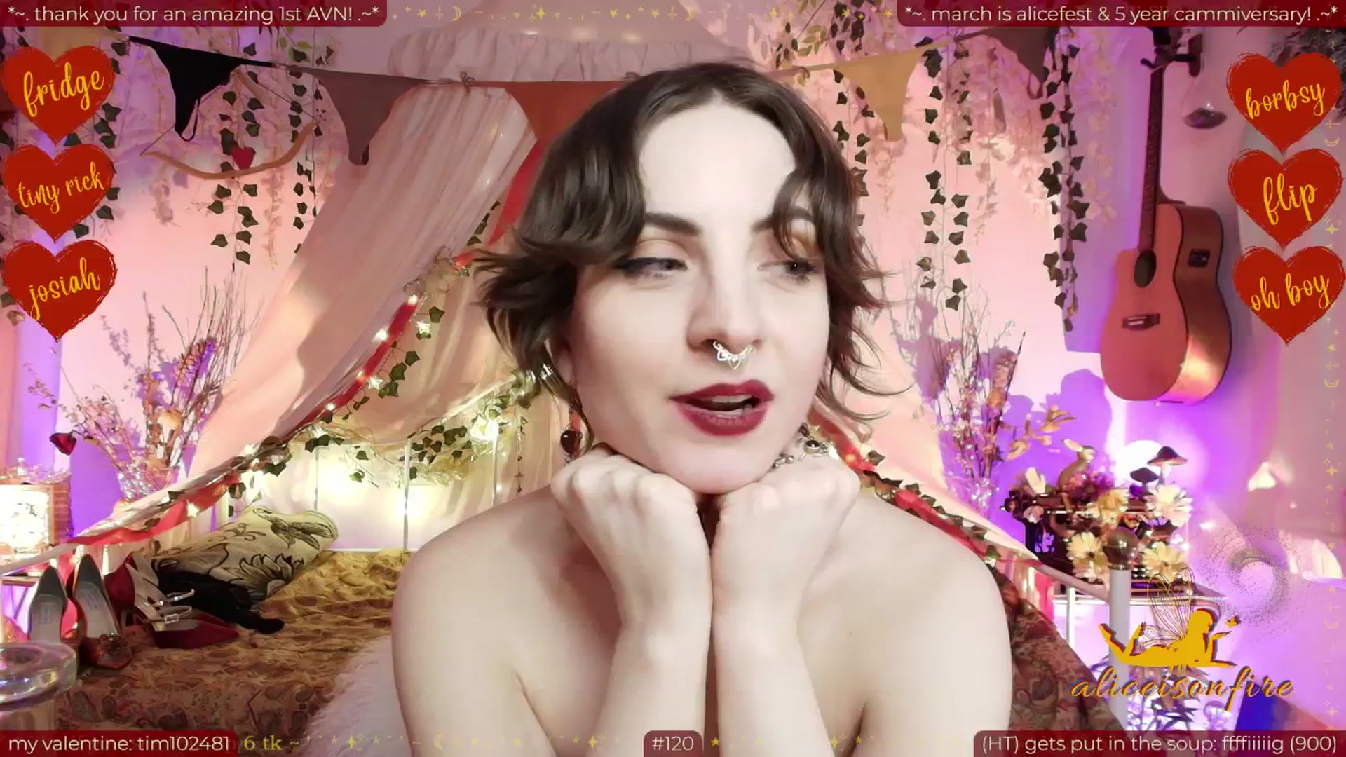 Gallery image thumbnail from aliceisonfire's myfreecams stream on, 02/14/2026, 12:36 image 19 of 20