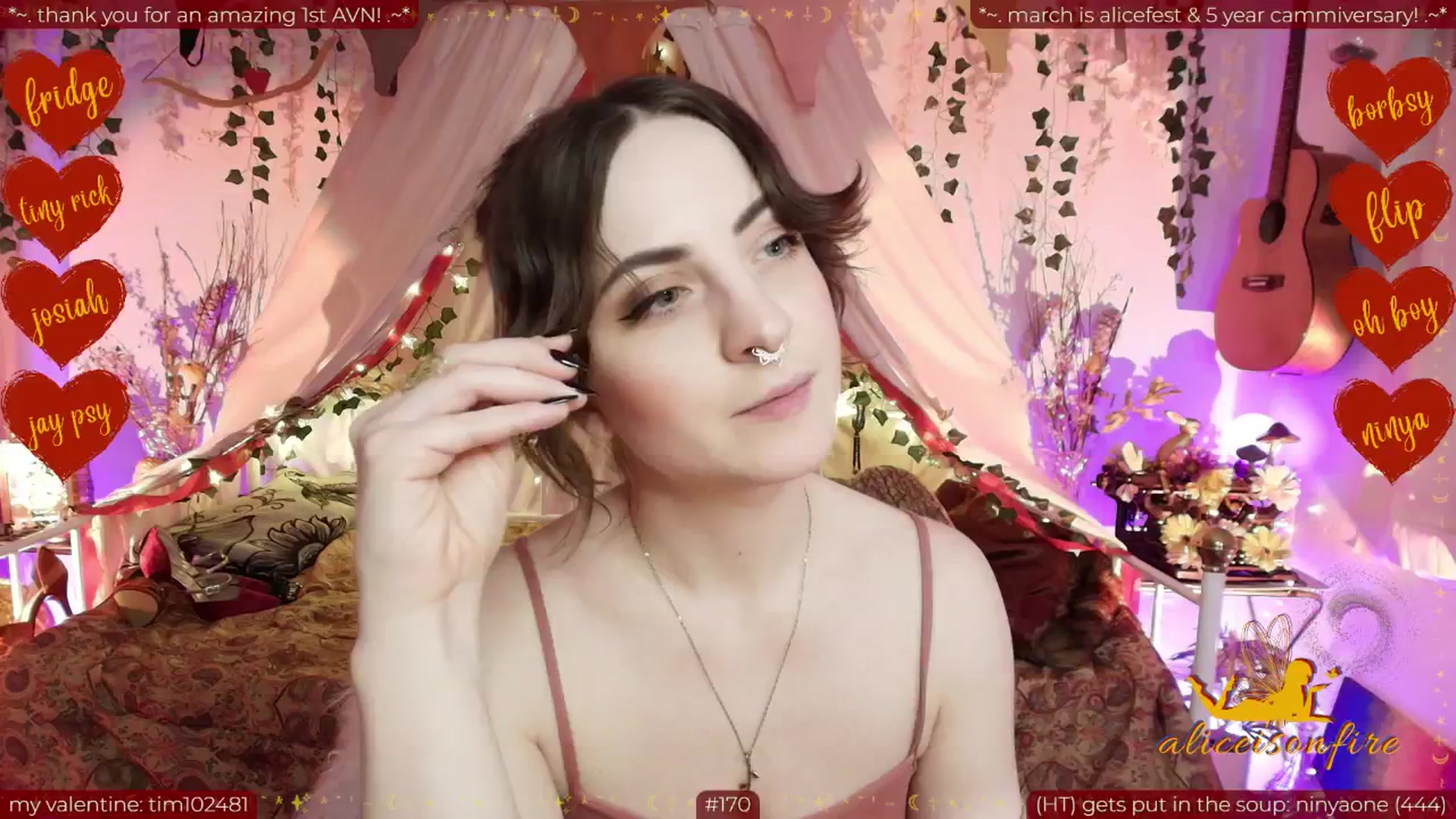 Gallery image thumbnail from aliceisonfire's myfreecams stream on, 02/16/2026, 13:20 image 10 of 20
