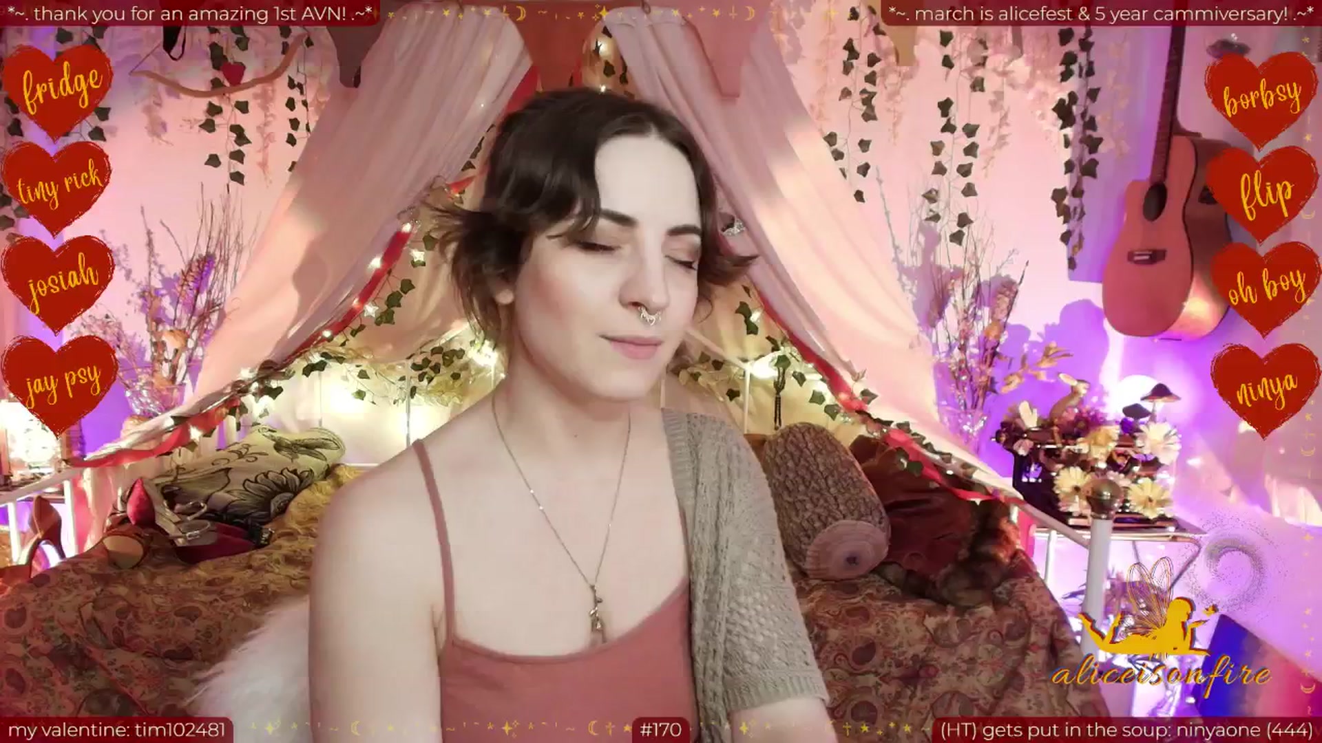 Gallery image thumbnail from aliceisonfire's myfreecams stream on, 02/16/2026, 13:20 image 12 of 20