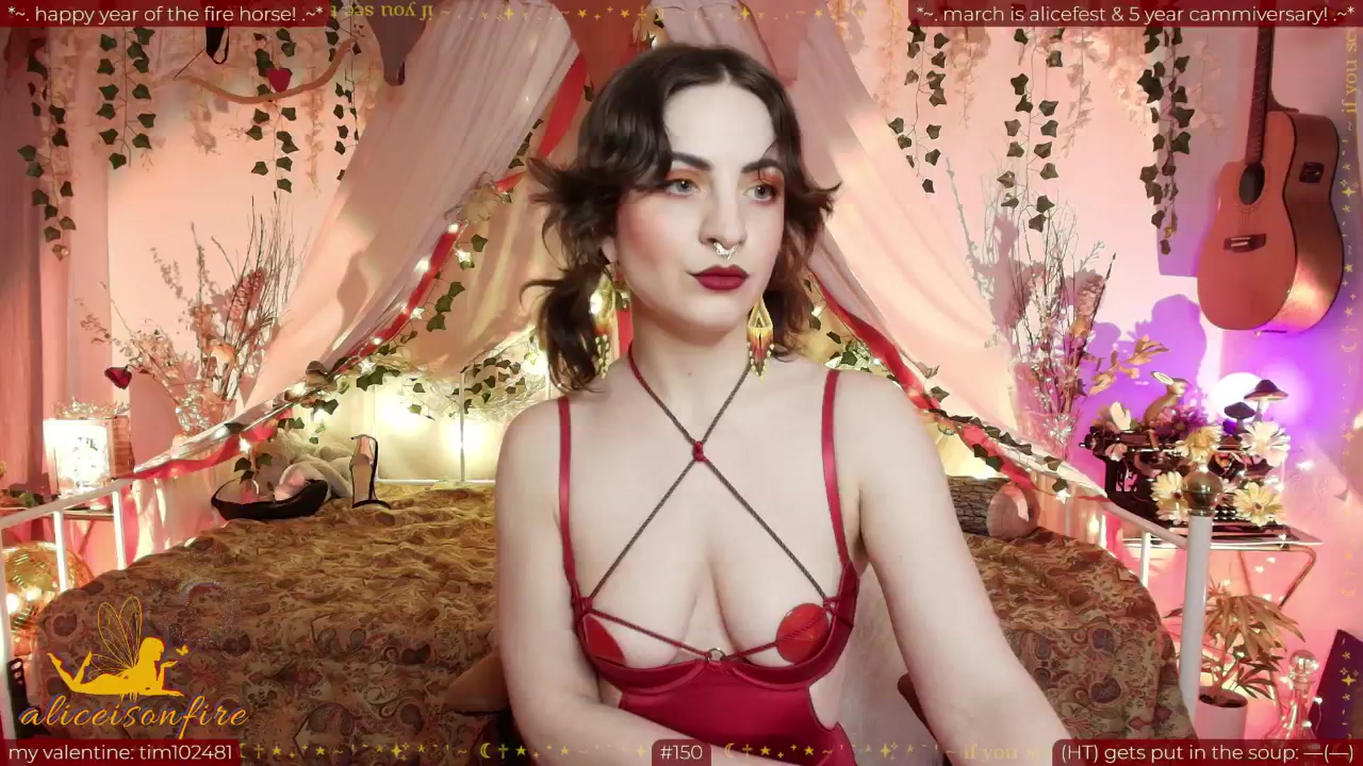 Gallery image thumbnail from aliceisonfire's myfreecams stream on, 02/18/2026, 10:15 image 1 of 20