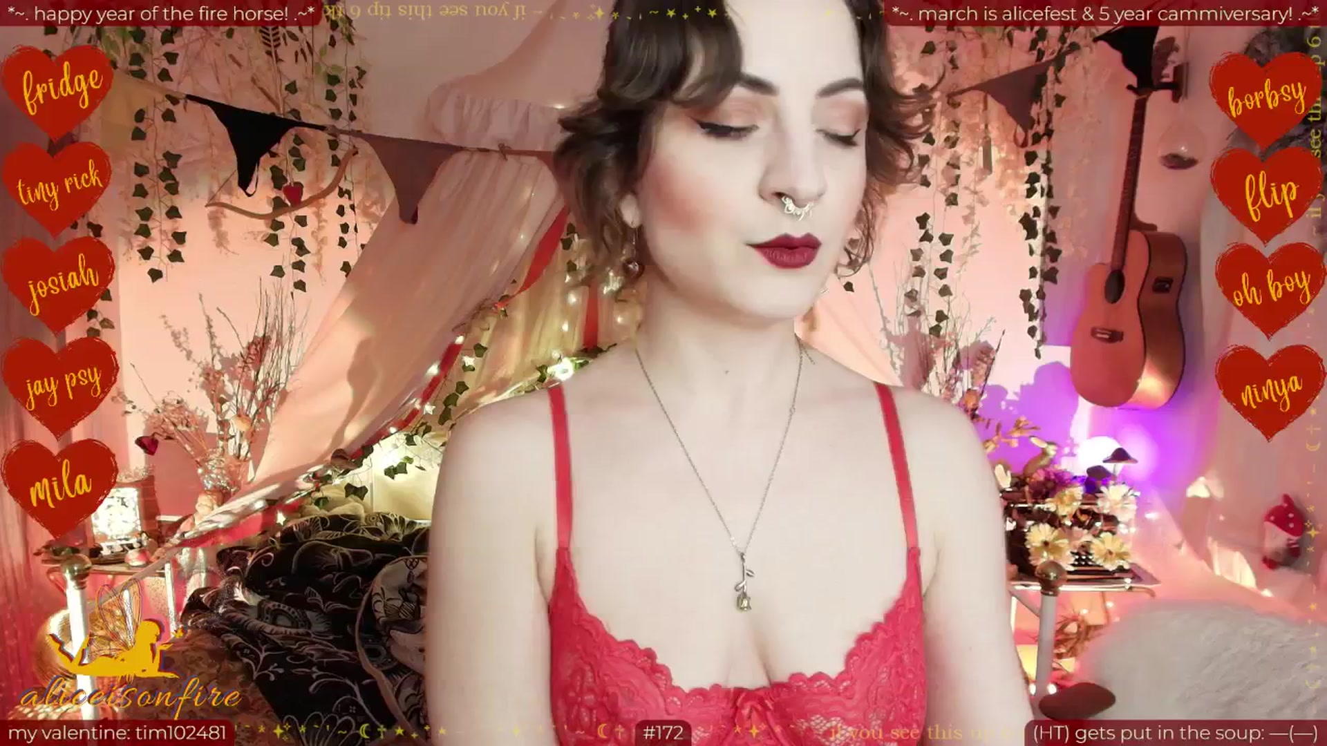 Gallery image thumbnail from aliceisonfire's myfreecams stream on, 02/21/2026, 07:16 image 2 of 20