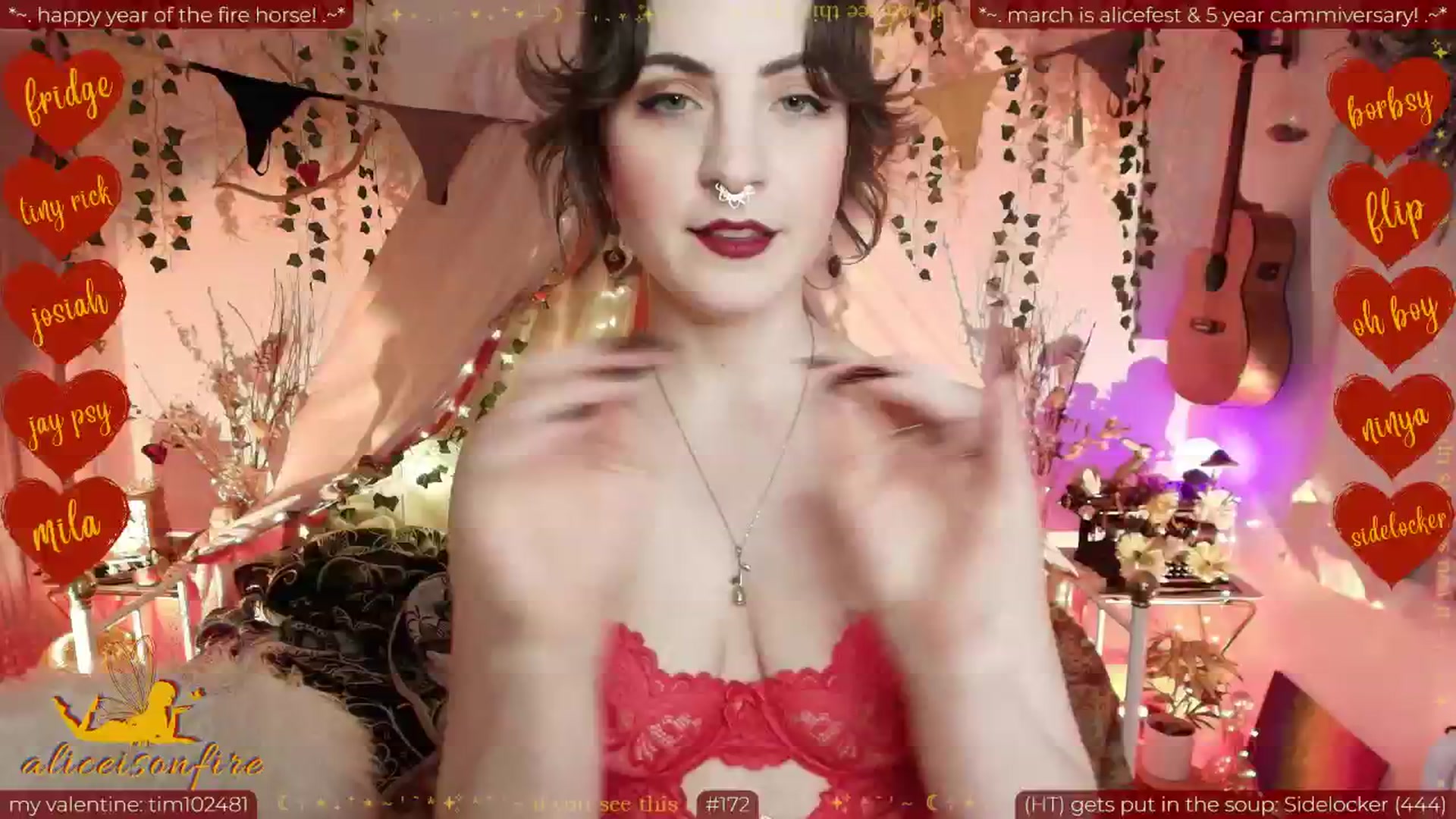 Gallery image thumbnail from aliceisonfire's myfreecams stream on, 02/21/2026, 07:16 image 11 of 20