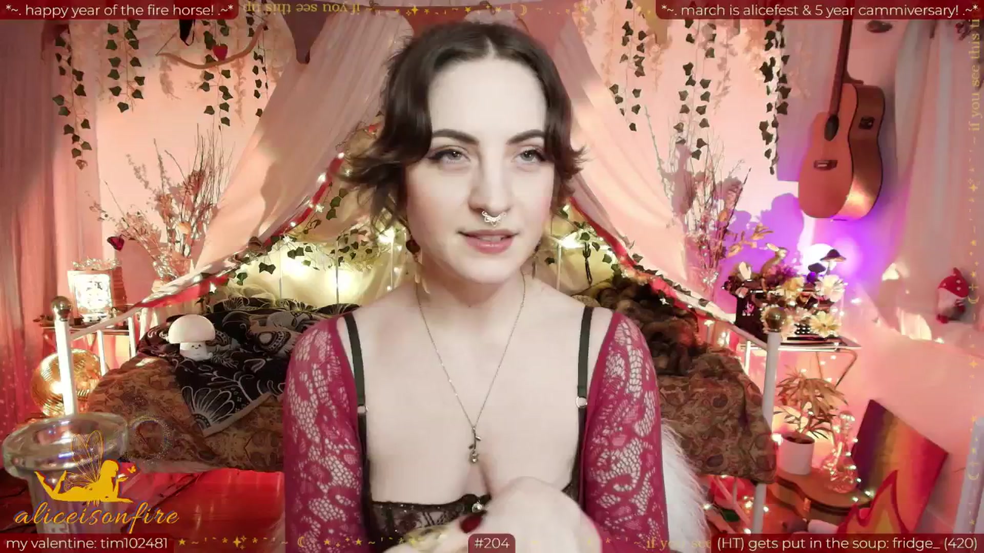 Gallery image thumbnail from aliceisonfire's myfreecams stream on, 02/25/2026, 09:40 image 3 of 20