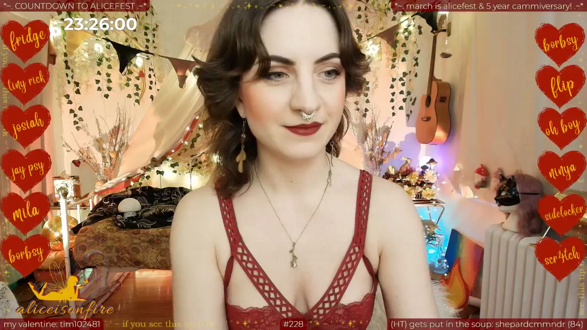 Gallery image thumbnail from aliceisonfire's myfreecams stream on, 02/28/2026, 11:51 image 5 of 20
