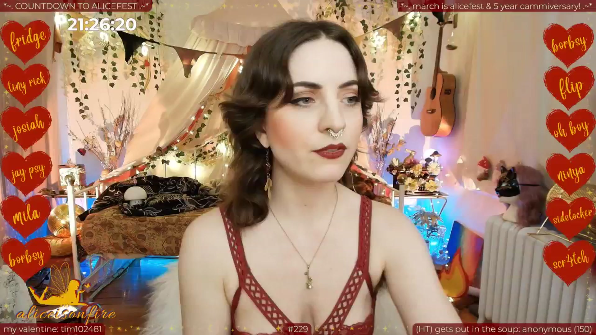 Gallery image thumbnail from aliceisonfire's myfreecams stream on, 02/28/2026, 11:51 image 15 of 20