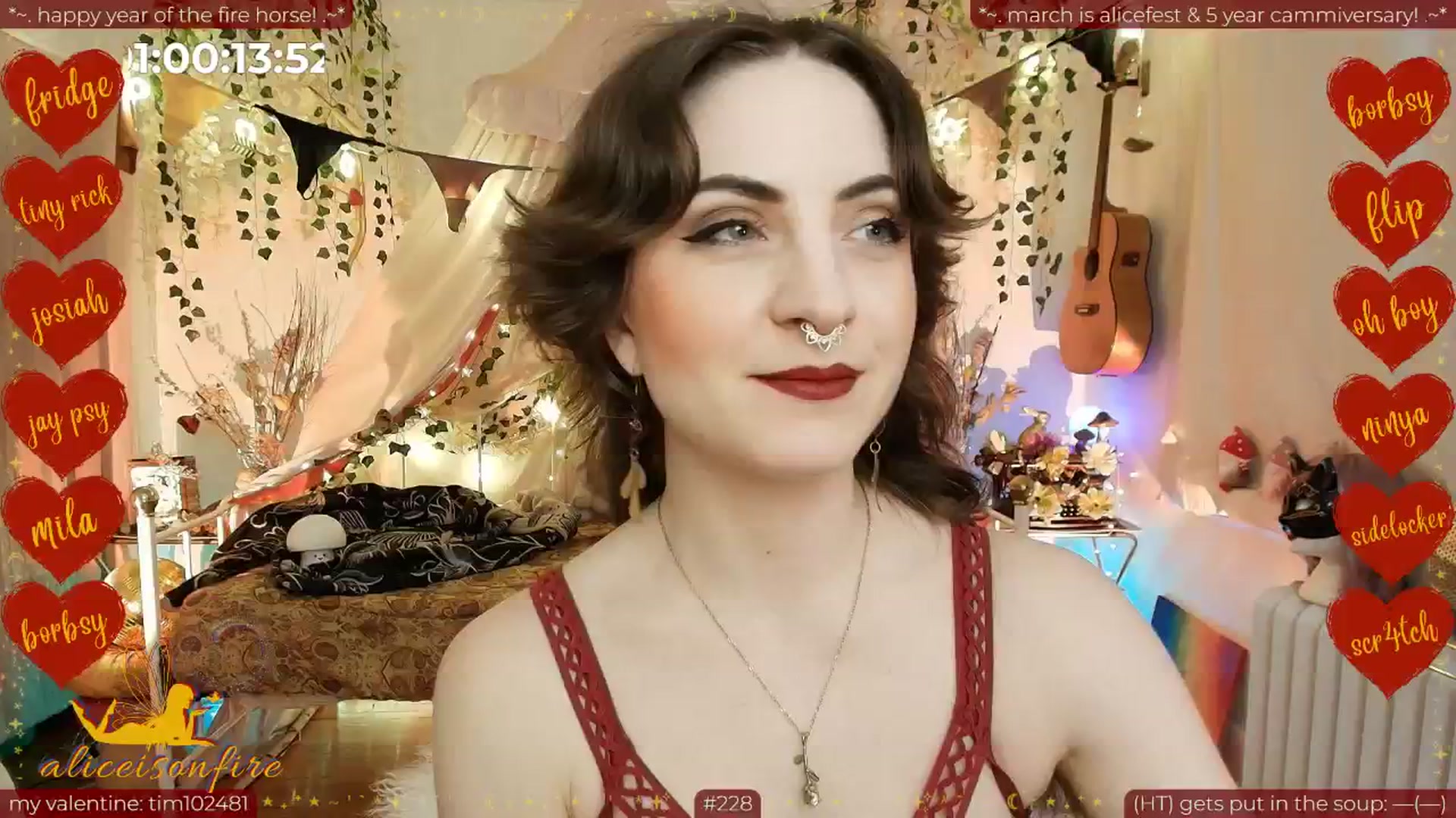Gallery image thumbnail from aliceisonfire's myfreecams stream on, 02/28/2026, 11:51 image 1 of 20