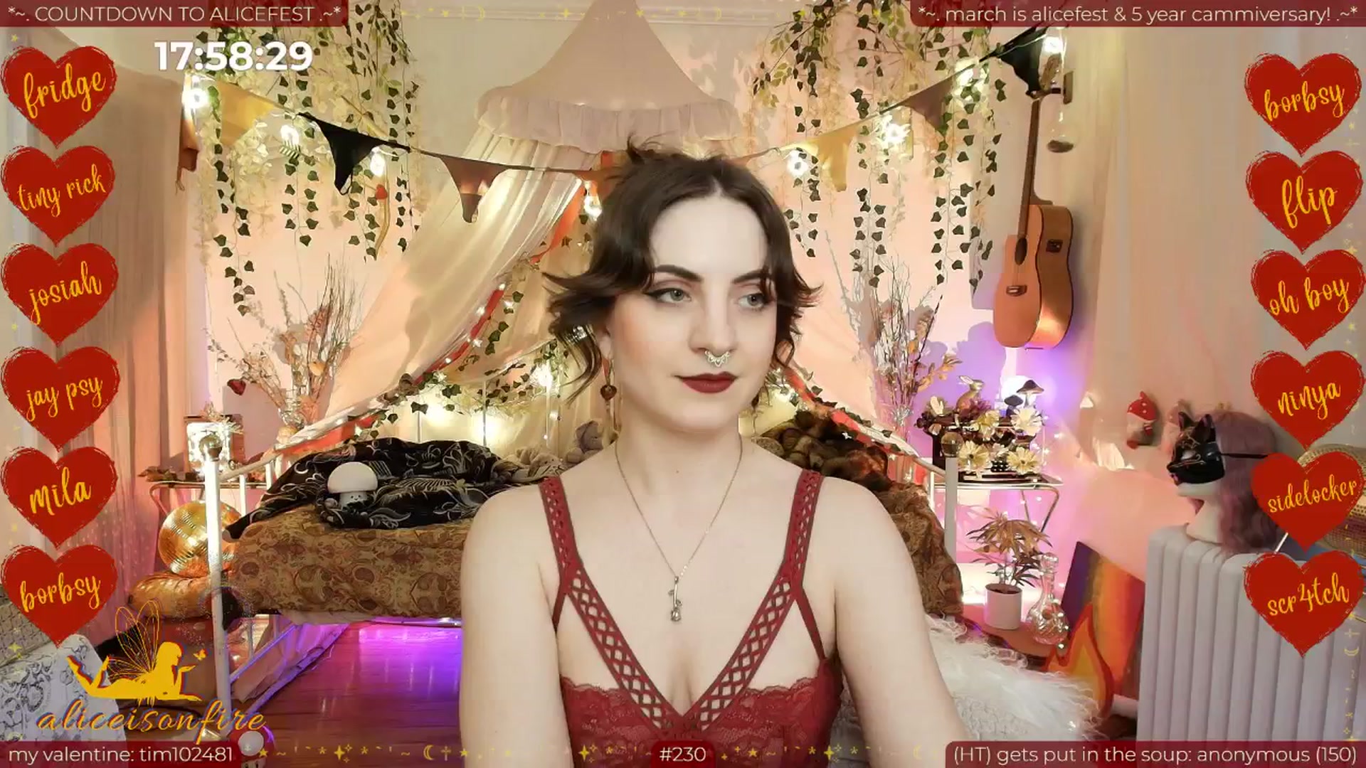 Gallery image thumbnail from aliceisonfire's myfreecams stream on, 02/28/2026, 14:53 image 14 of 20