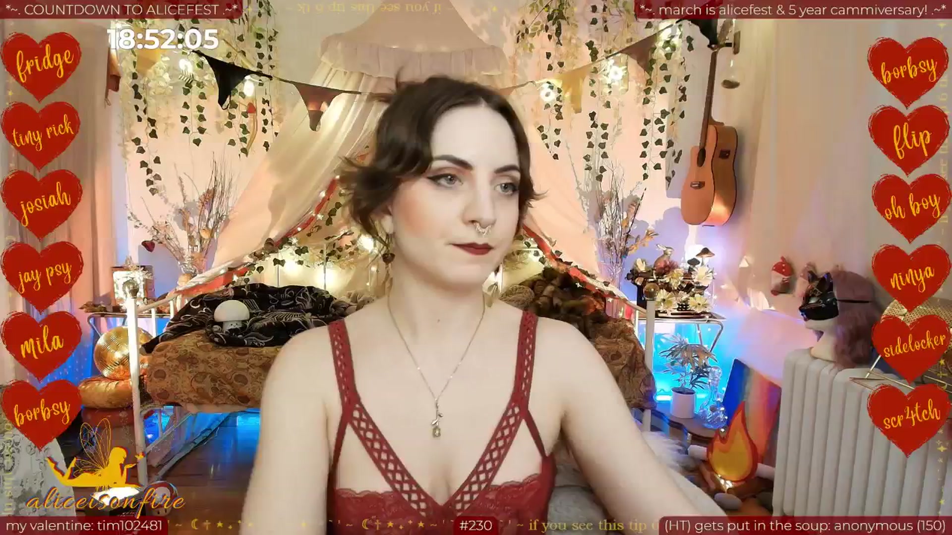 Gallery image thumbnail from aliceisonfire's myfreecams stream on, 02/28/2026, 14:53 image 6 of 20