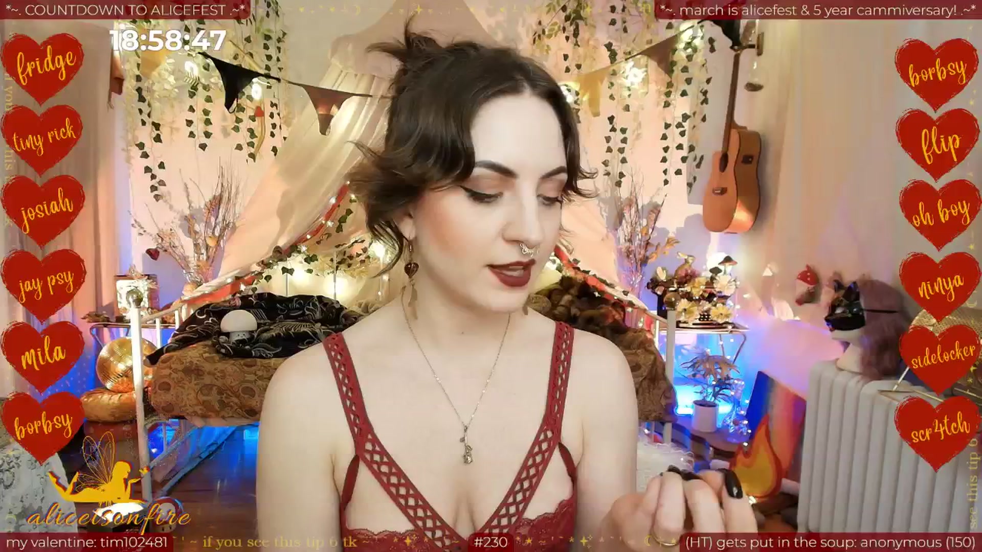 Gallery image thumbnail from aliceisonfire's myfreecams stream on, 02/28/2026, 14:53 image 5 of 20