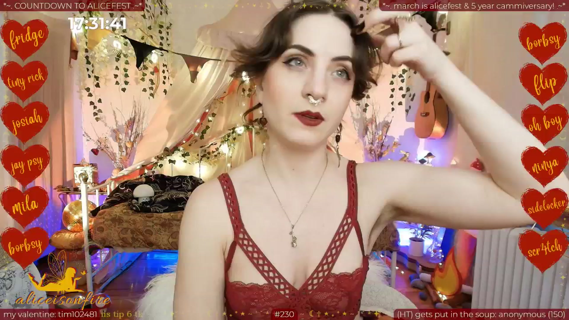 Gallery image thumbnail from aliceisonfire's myfreecams stream on, 02/28/2026, 14:53 image 18 of 20