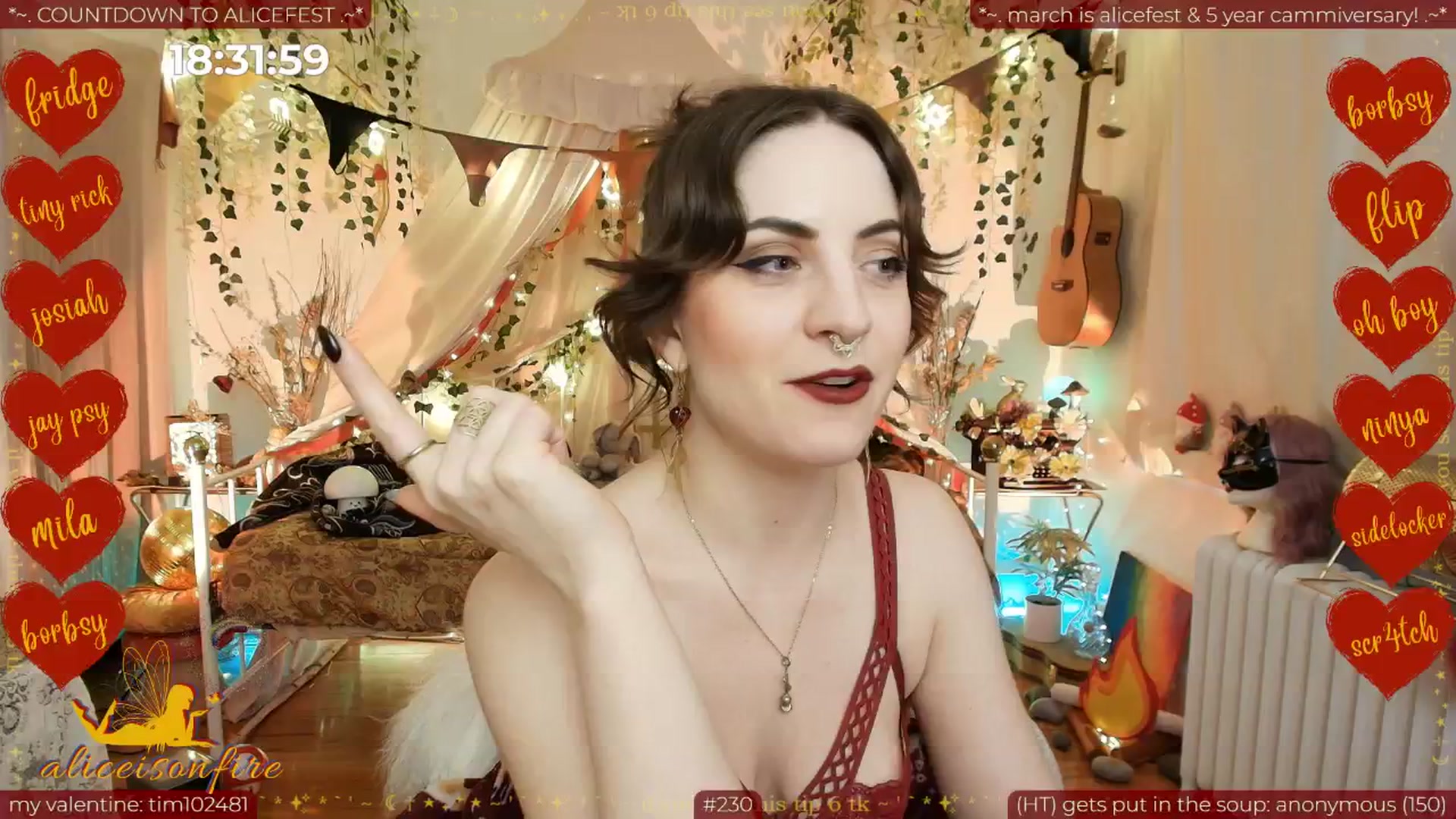 Gallery image thumbnail from aliceisonfire's myfreecams stream on, 02/28/2026, 14:53 image 9 of 20