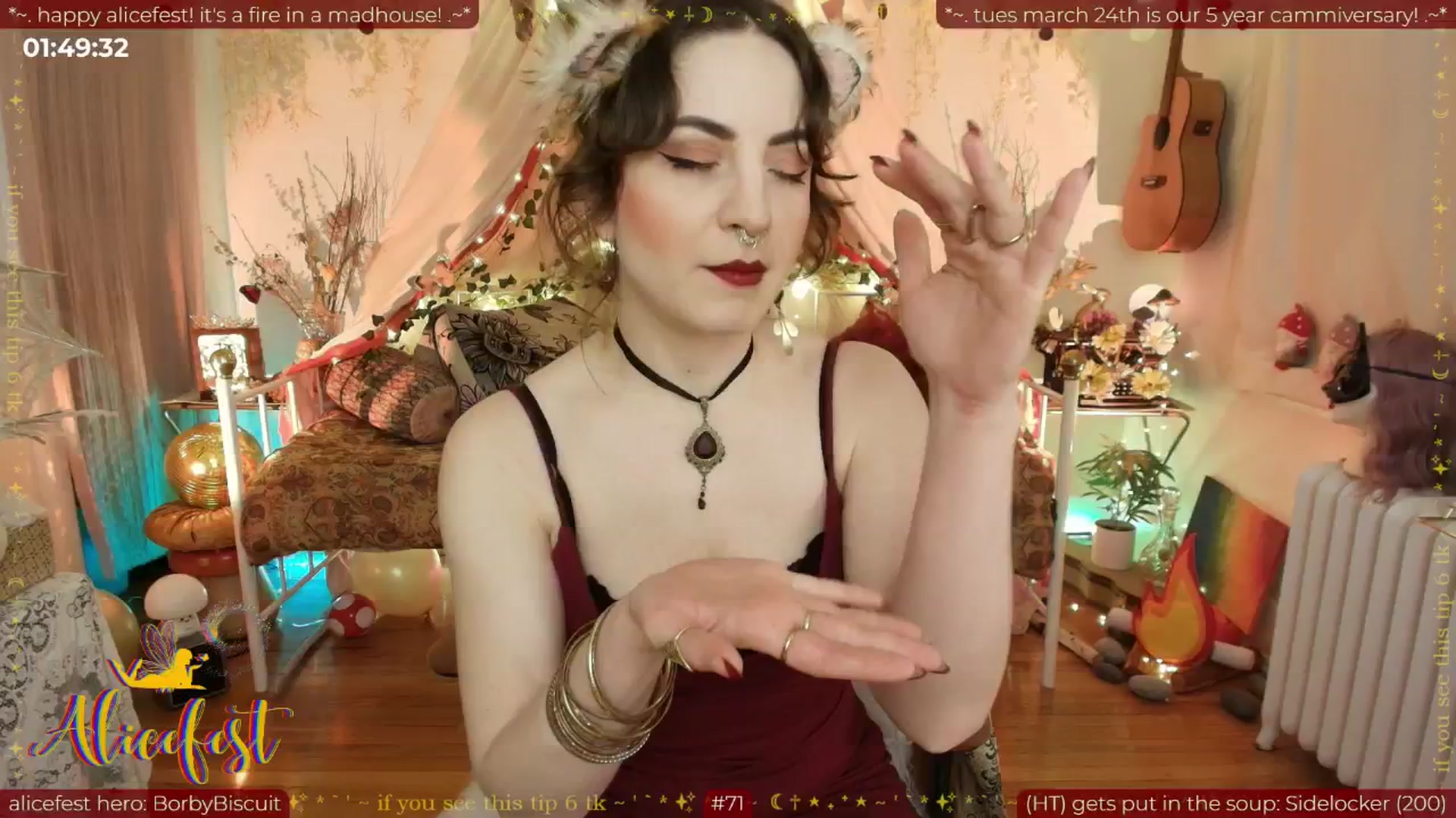 Gallery image thumbnail from aliceisonfire's myfreecams stream on, 04/01/2026, 09:15 image 1 of 20