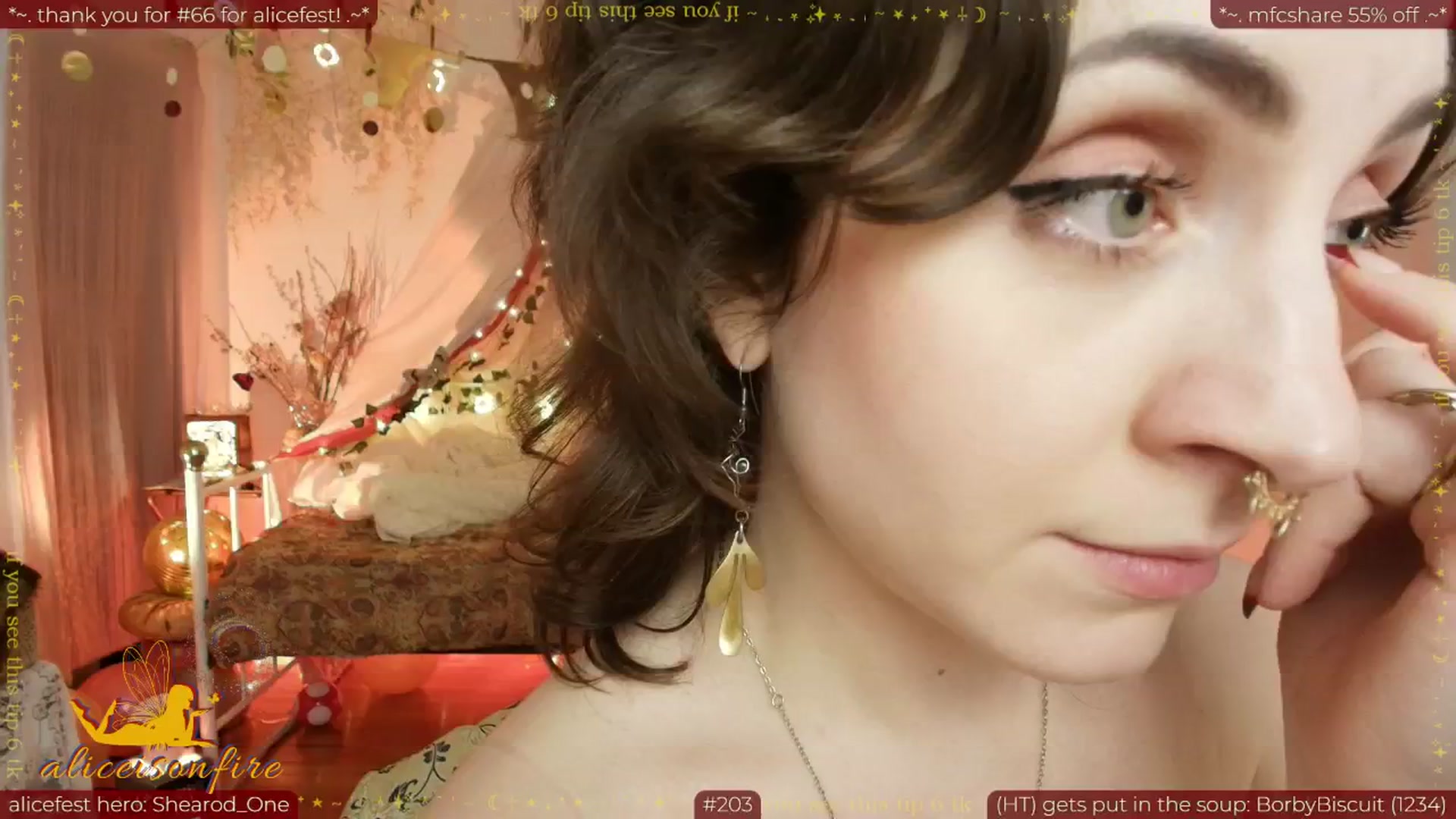 Gallery image thumbnail from aliceisonfire's myfreecams stream on, 04/10/2026, 12:53 image 1 of 20