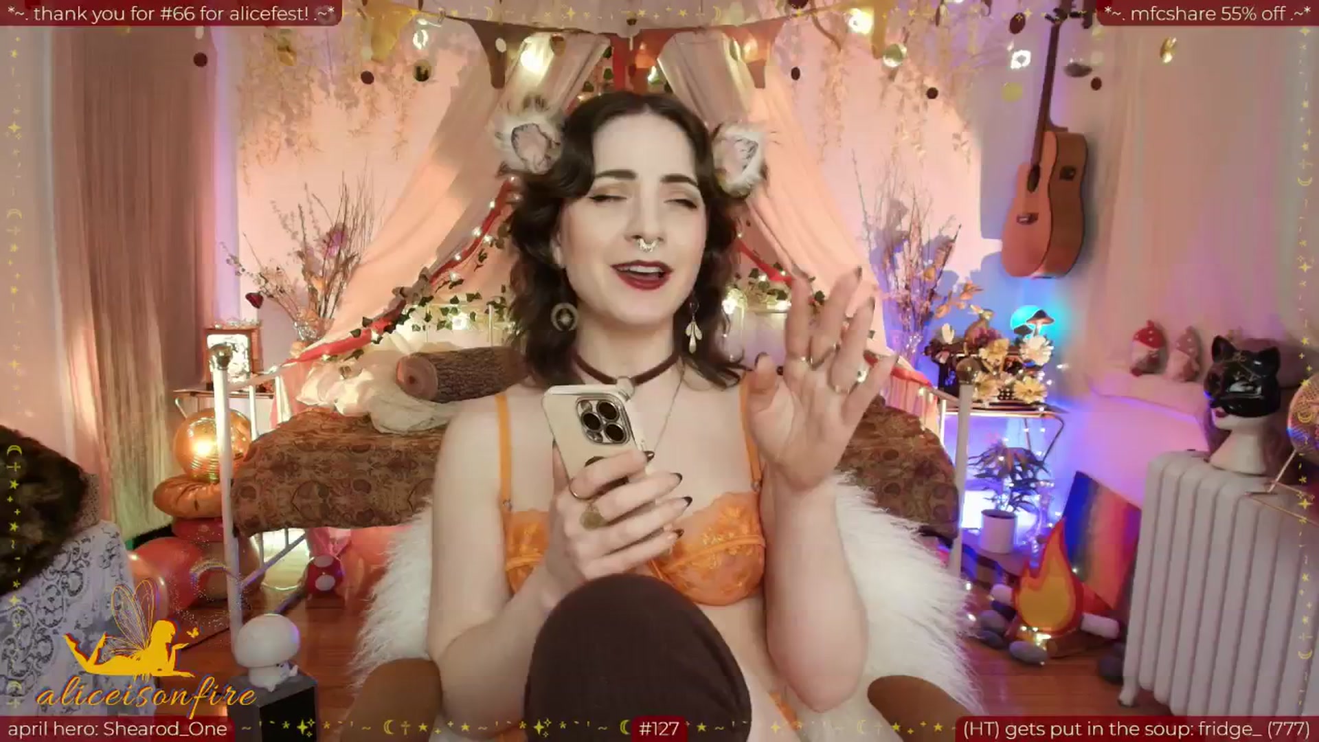 Gallery image thumbnail from aliceisonfire's myfreecams stream on, 04/11/2026, 07:40 image 16 of 20