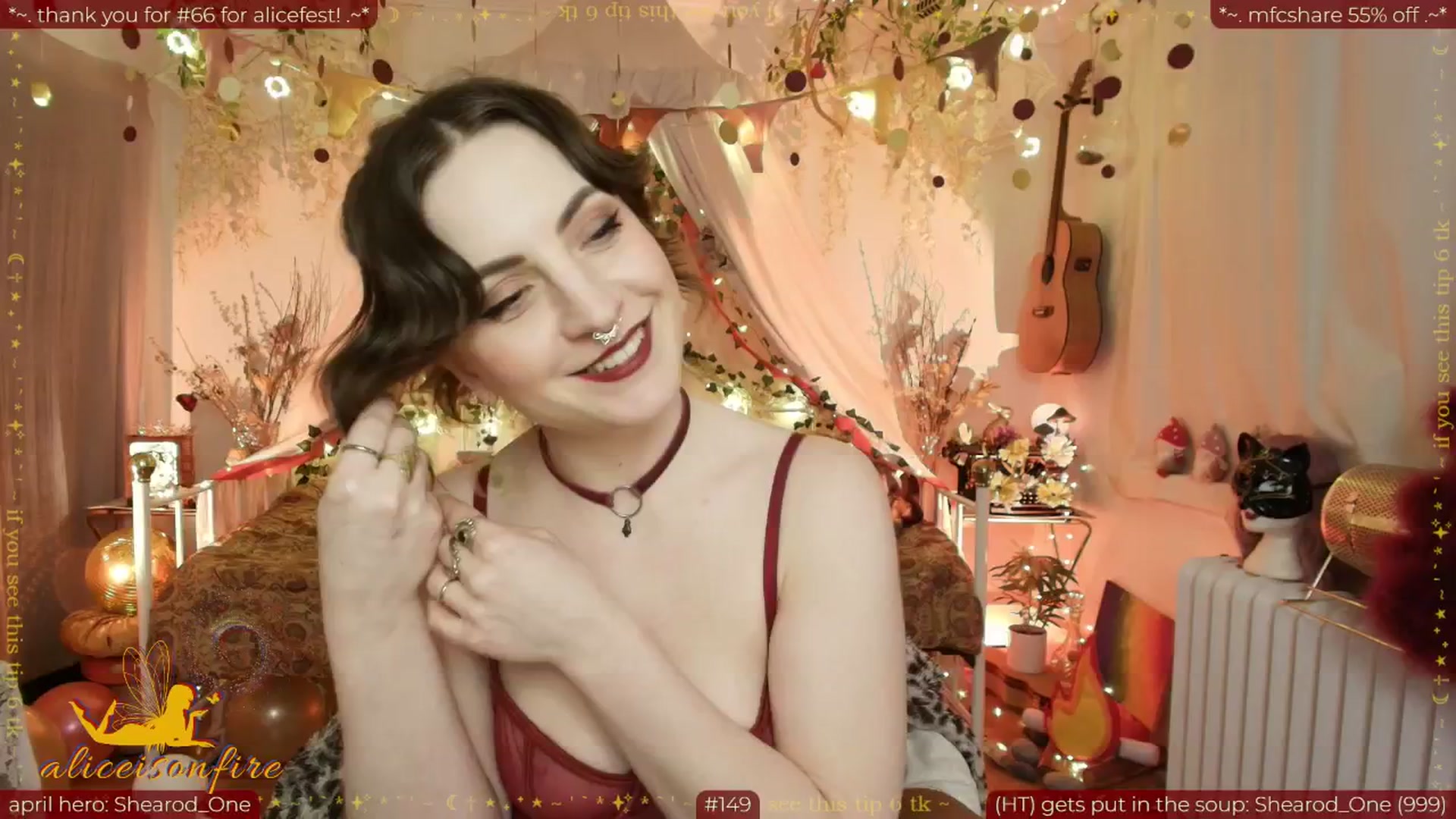 Gallery image thumbnail from aliceisonfire's myfreecams stream on, 04/18/2026, 09:26 image 12 of 20