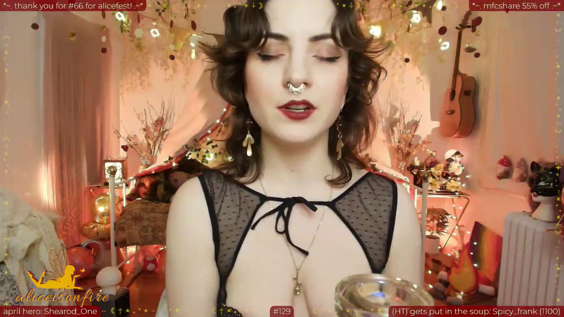 Gallery image thumbnail from aliceisonfire's myfreecams stream on, 04/25/2026, 11:04 image 9 of 20