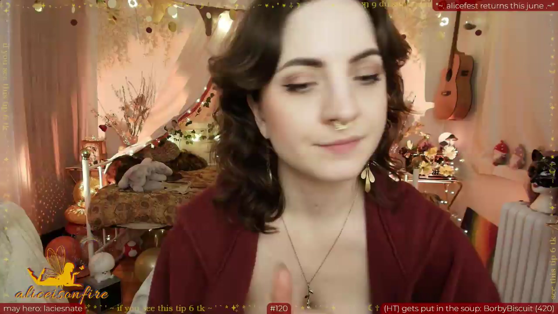 Gallery image thumbnail from aliceisonfire's myfreecams stream on, 05/16/2026, 13:40 image 1 of 20