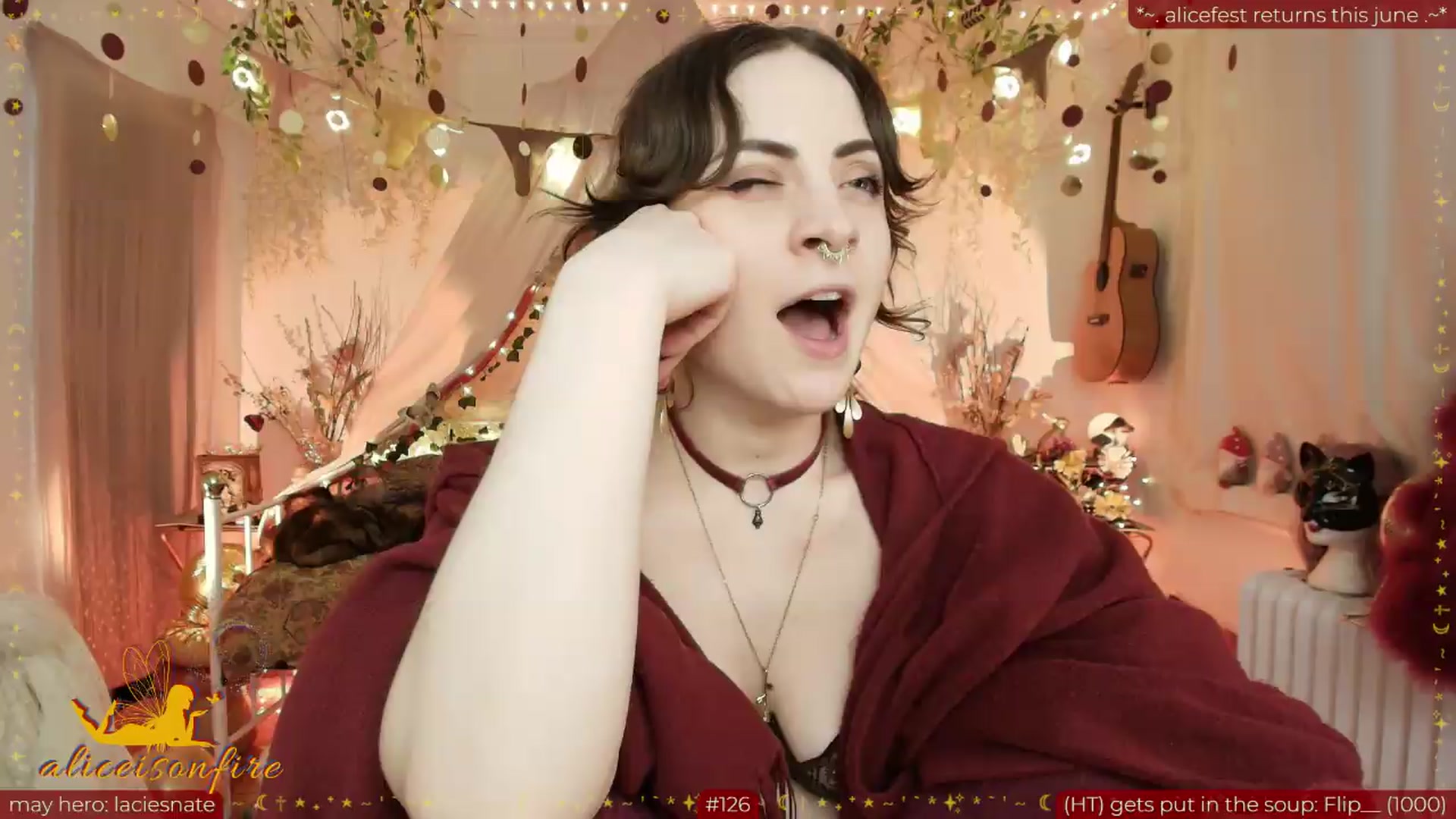 Gallery image thumbnail from aliceisonfire's myfreecams stream on, 05/19/2026, 10:48 image 9 of 20