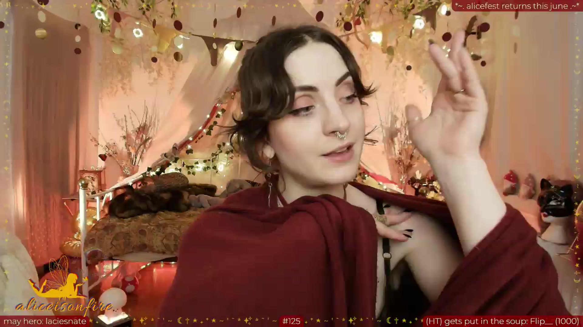 Gallery image thumbnail from aliceisonfire's myfreecams stream on, 05/19/2026, 10:48 image 19 of 20