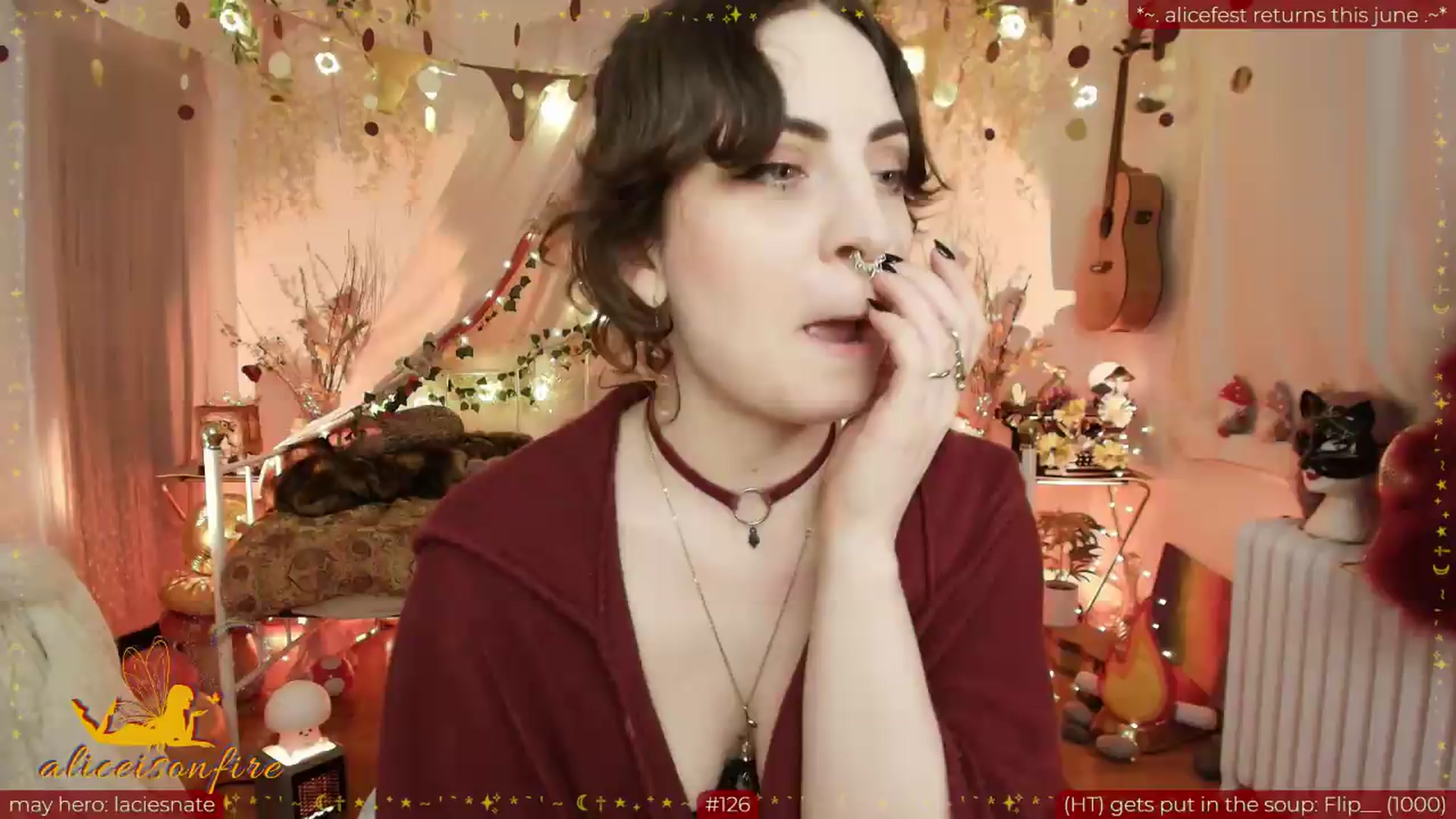 Gallery image thumbnail from aliceisonfire's myfreecams stream on, 05/19/2026, 10:48 image 1 of 20