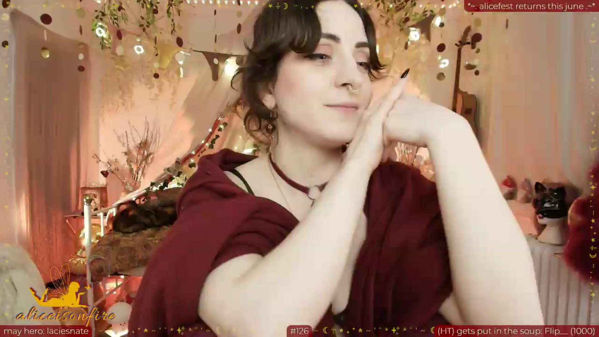 Gallery image thumbnail from aliceisonfire's myfreecams stream on, 05/19/2026, 10:48 image 8 of 20