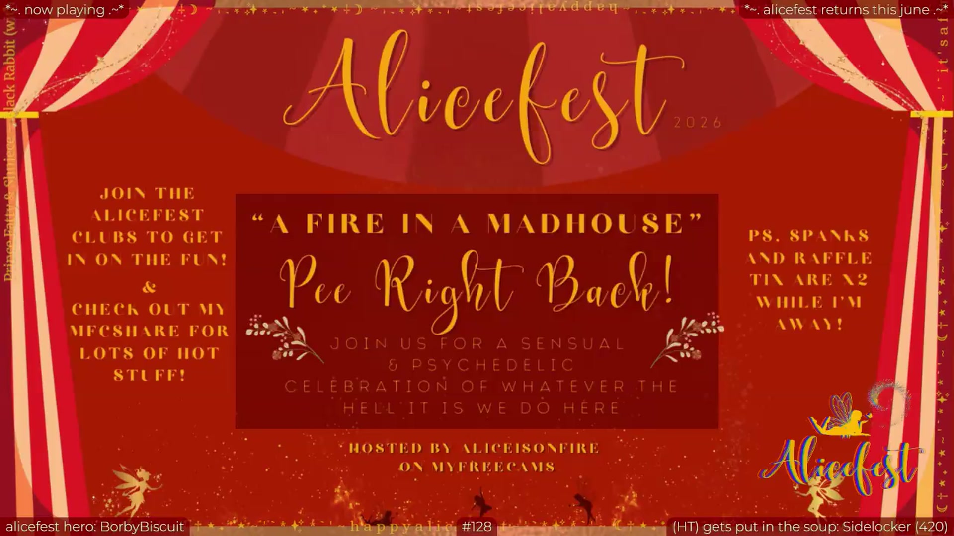 Gallery image thumbnail from aliceisonfire's myfreecams stream on, 06/19/2026, 10:31 image 9 of 20