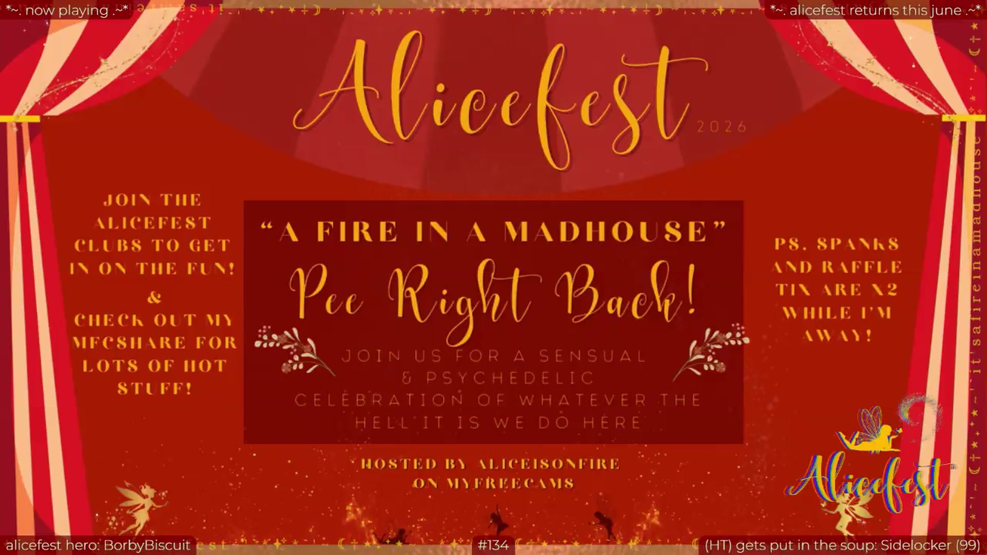 Gallery image thumbnail from aliceisonfire's myfreecams stream on, 06/20/2026, 07:24 image 7 of 20