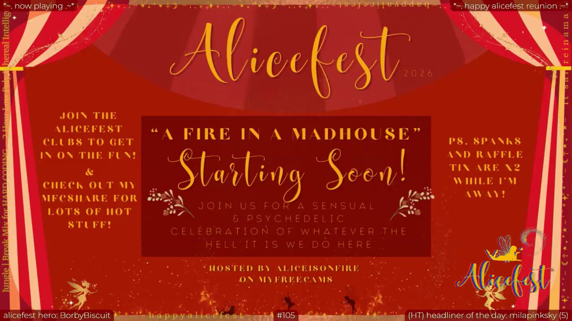 Gallery image thumbnail from aliceisonfire's myfreecams stream on, 06/25/2026, 08:43 image 2 of 20
