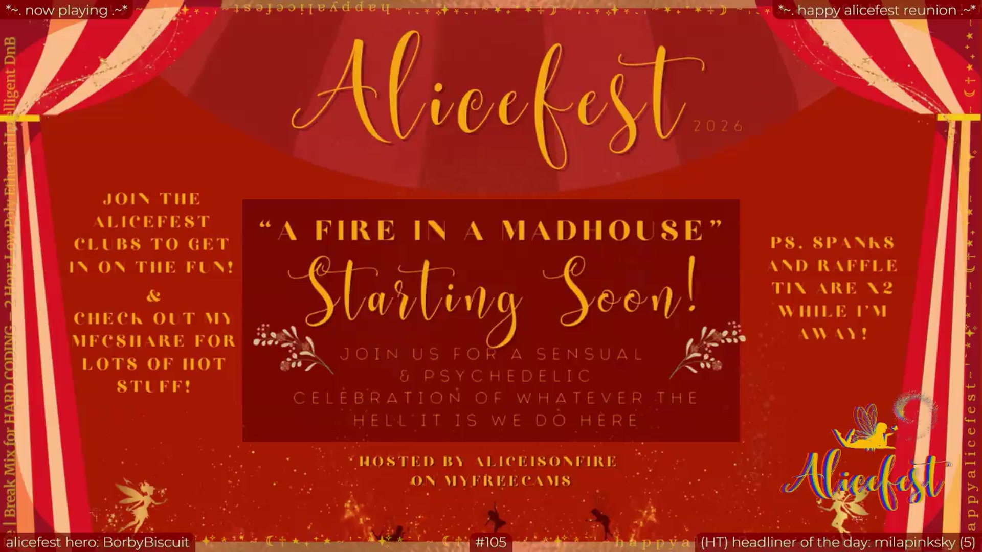 Gallery image thumbnail from aliceisonfire's myfreecams stream on, 06/25/2026, 08:43 image 4 of 20